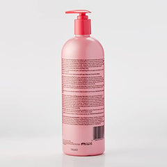 Luster's Pink Oil Moisturizer texture-closeup highlights smooth, conditioning lotion.