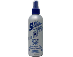 Luster's S-Curl Texturizing Spray muestra la bomba para distribución uniforme.