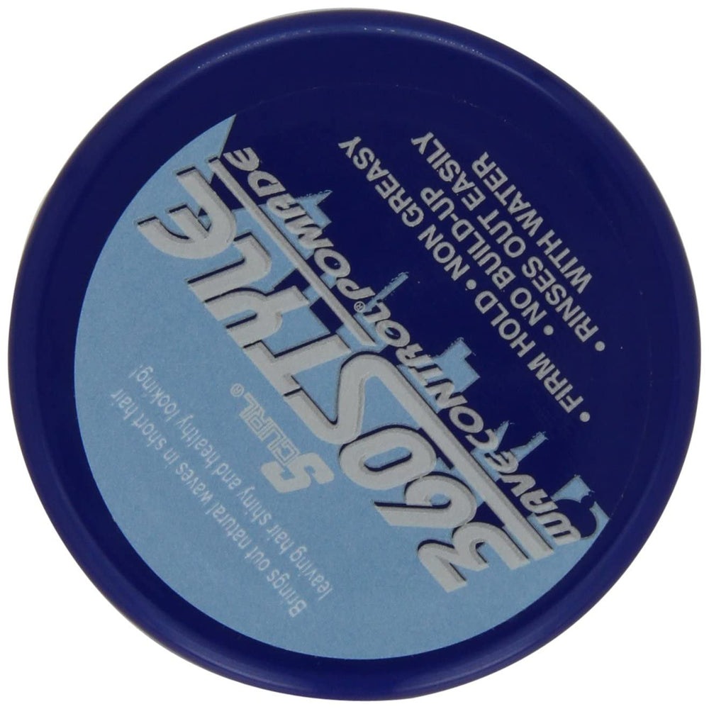 Luster's S-Curl 360 Wave Control Pomade packaging variation may appear different.