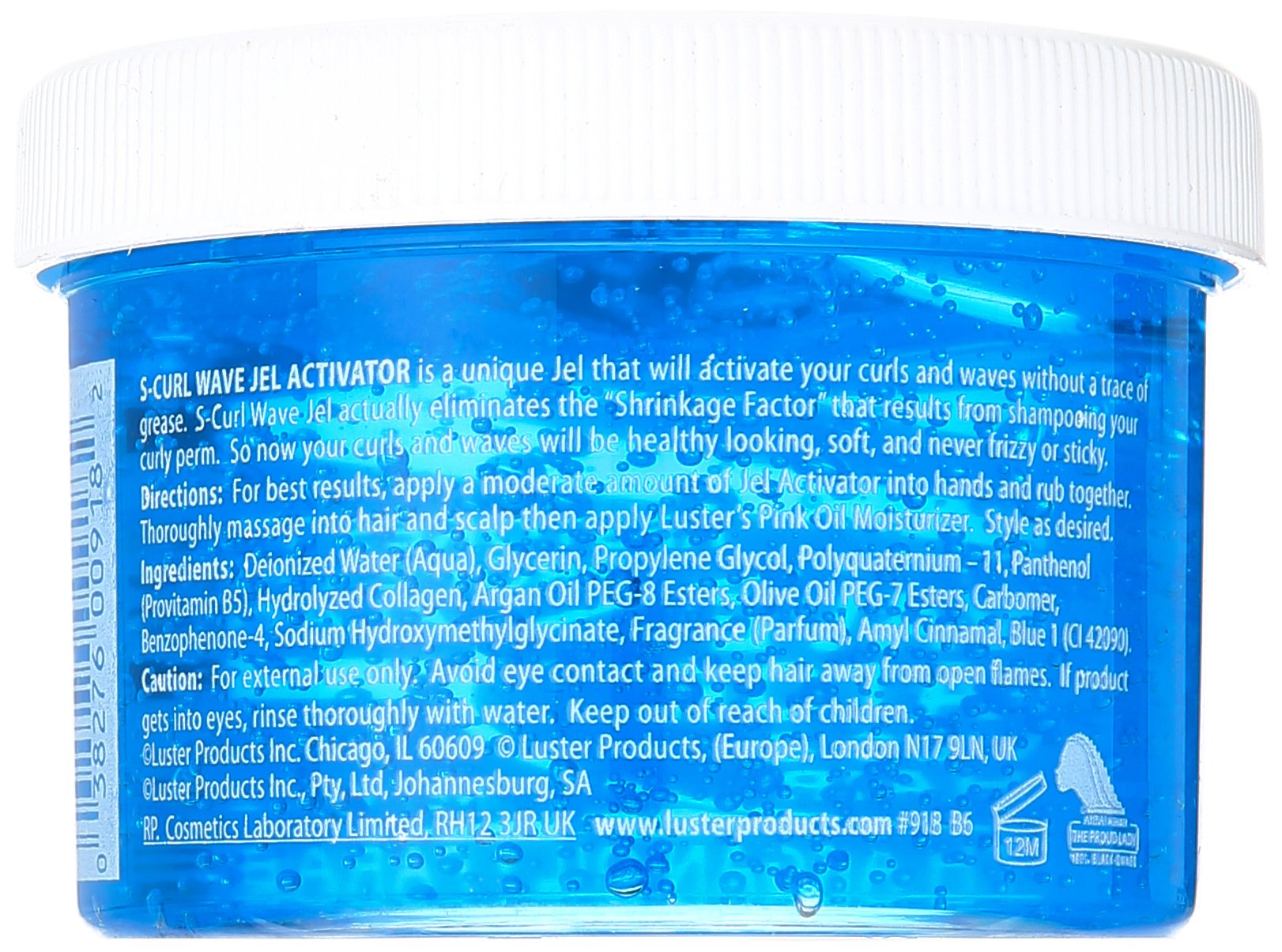 Luster's S Curl Wave Gel and Activator styling for frizz control and soft texture
