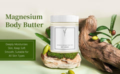 LUusmm Neuropathy Mama Oasis Lotion jar highlights magnesium rich formula soothing skin