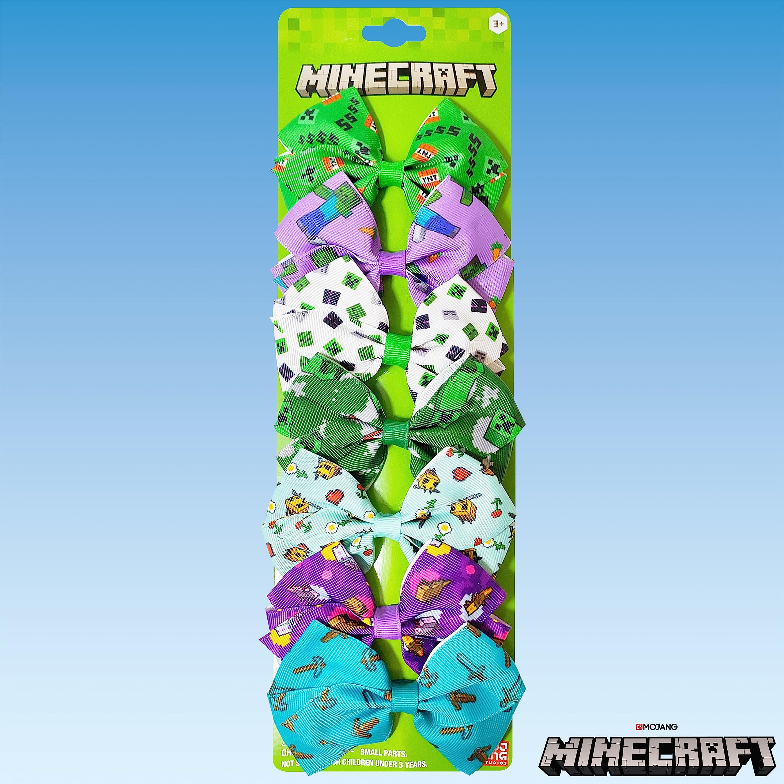 LUV HER 3+ Minecraft bows shown ready for everyday use.