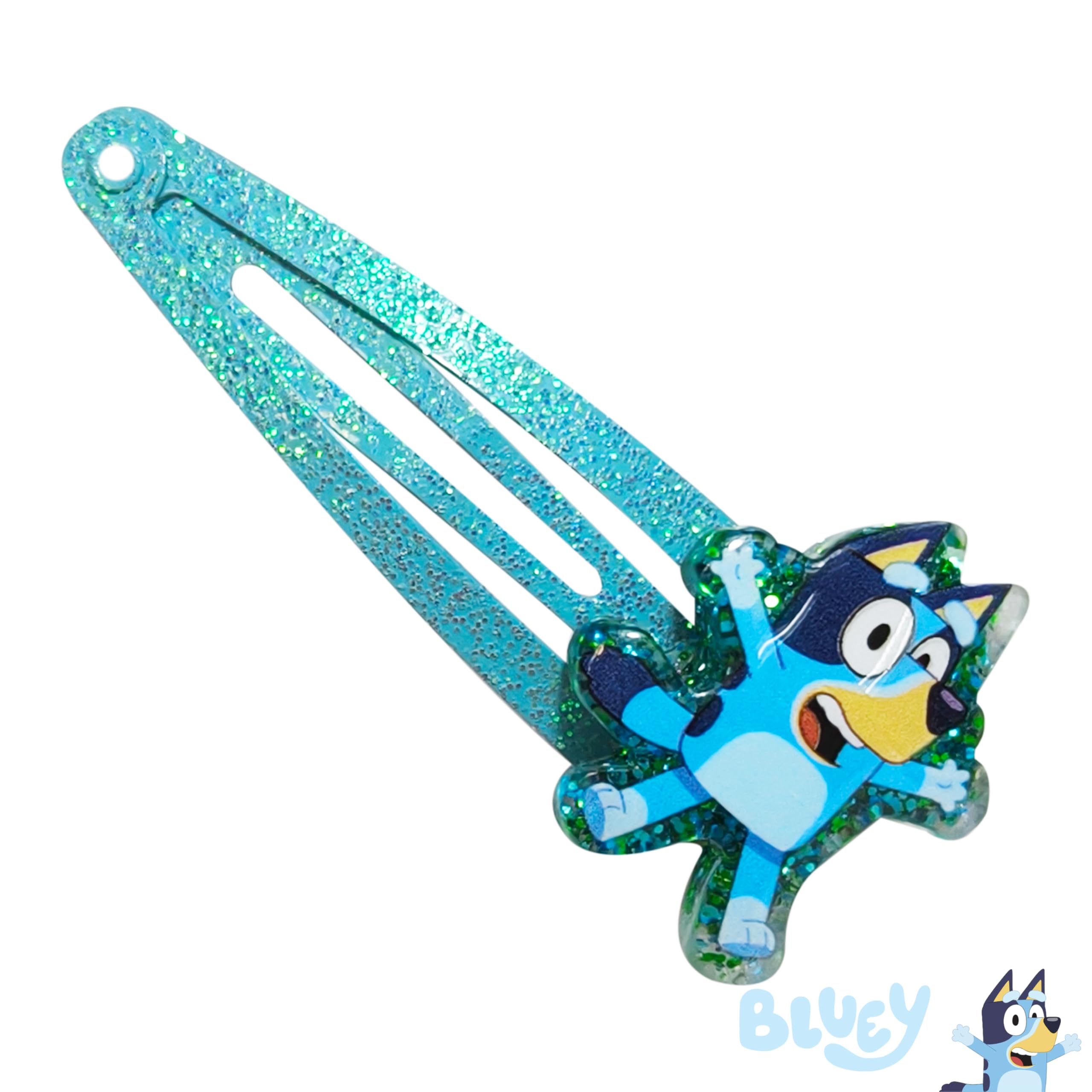 LUV HER Bluey clips featuring non-slip design for secure hold.
