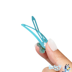 LUV HER Bluey hair clips with smooth edges and non-slip grip.