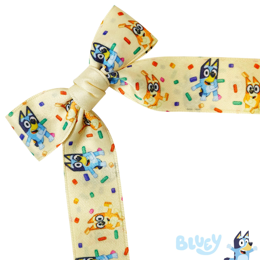 LUV HER Bluey bow set features long tails for versatile hairstyles.