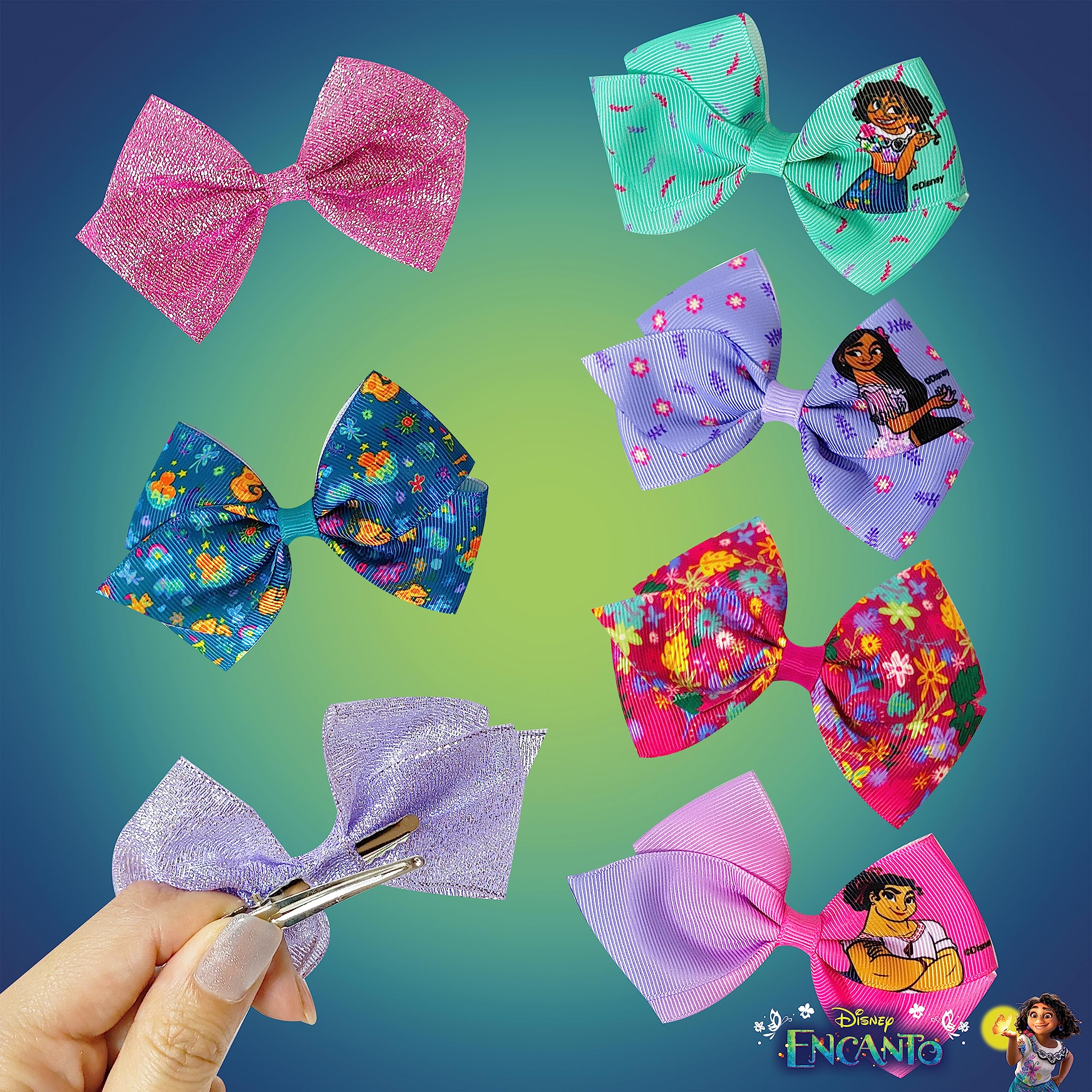 LUV HER Disney Encanto bow clip Pepa pairs with outfits for cheerful errands