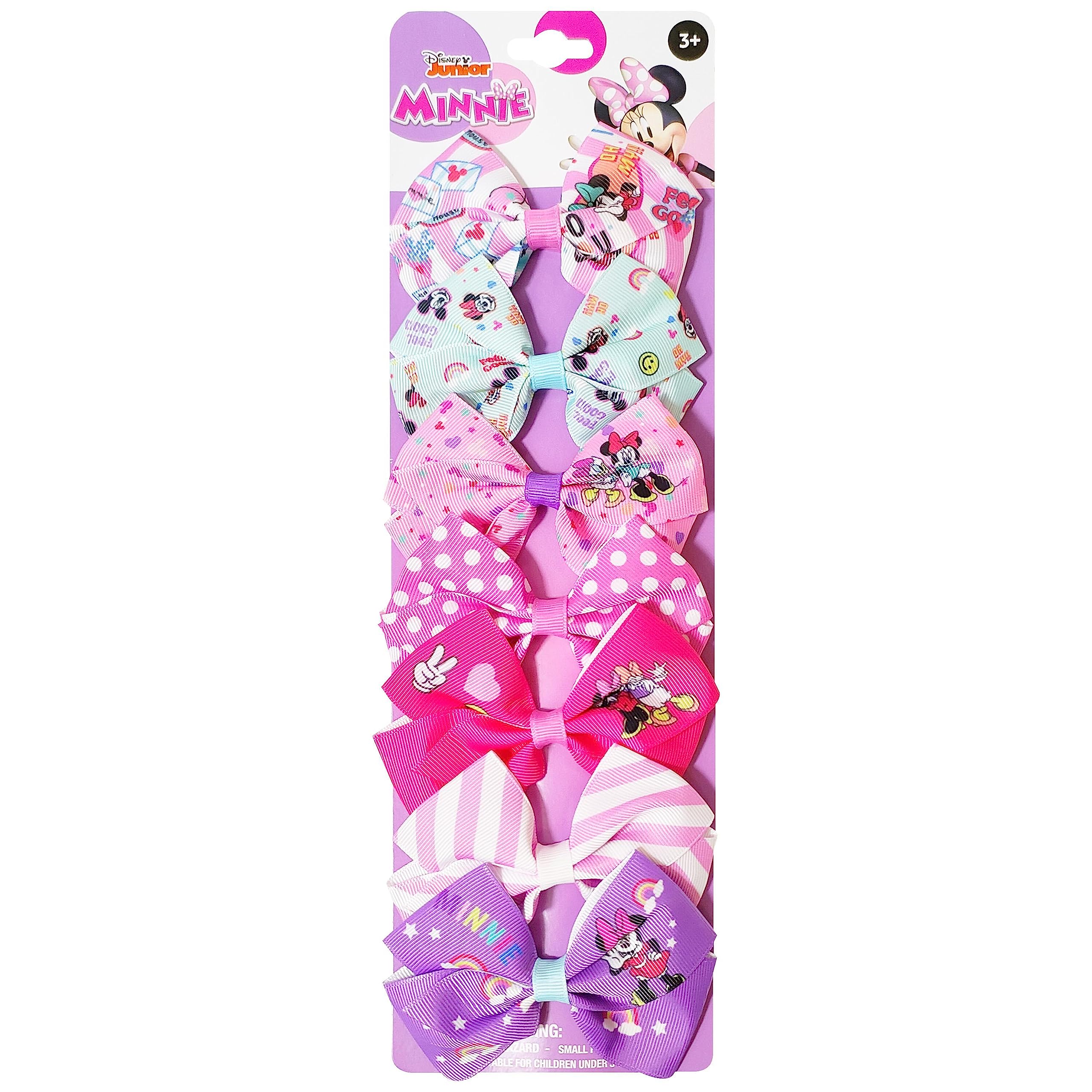 LUV HER Disney Minnie Mouse hair bows set with seven pieces for secure all-day wear.