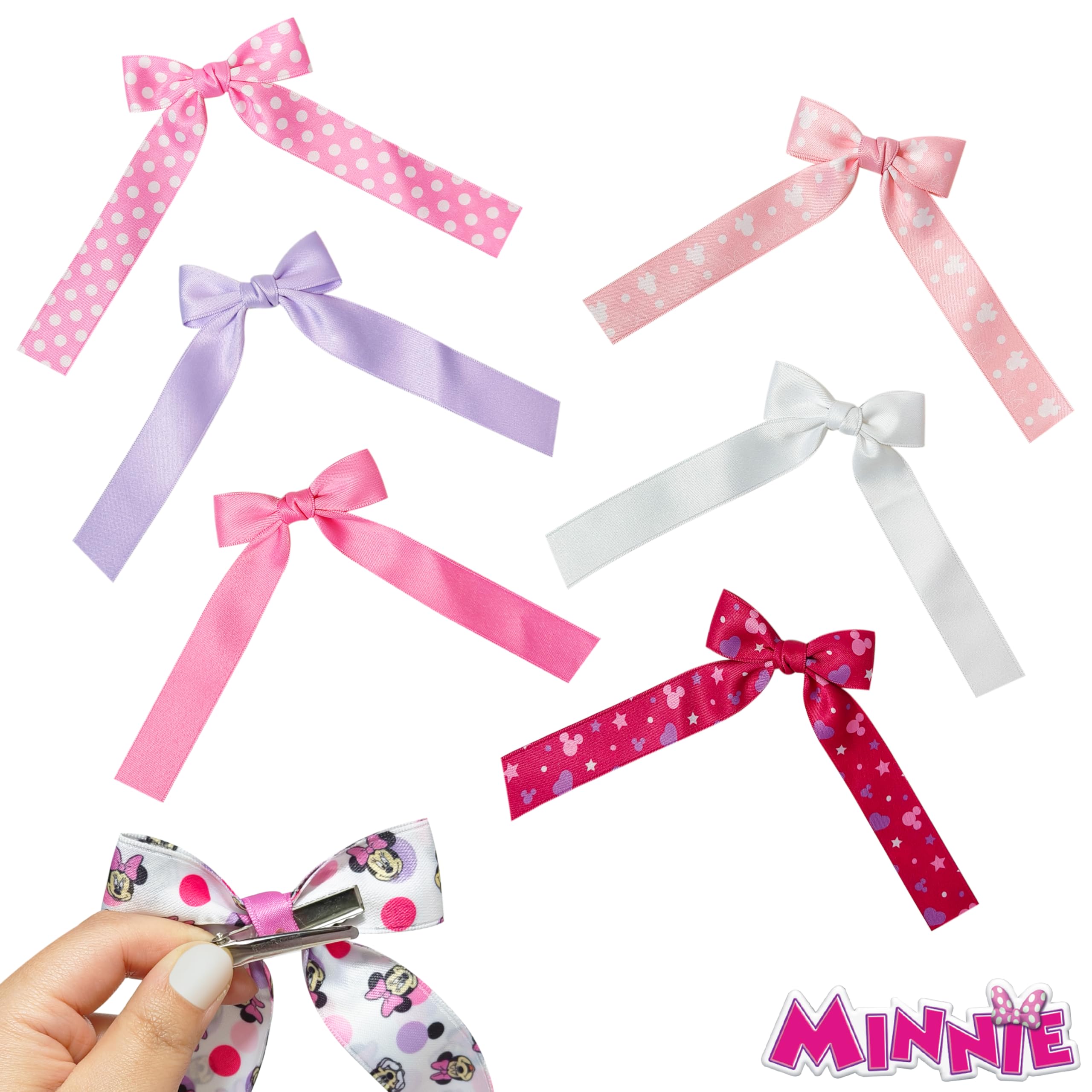 LUV HER Minnie long tail bows gingham detail for versatile casual or party outfits