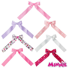 LUV HER Minnie long tail bows side view with clip-secured design for active kids