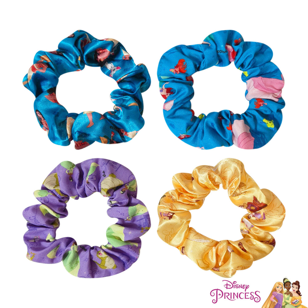LUV HER Disney princess scrunchies soft texture closeup emphasizes gentle feel on hair.