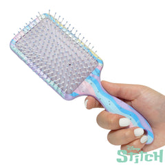 LUV HER Lilo & Stitch brush bristle close-up emphasizing soft detangling bristles.