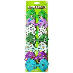 LUV HER Minecraft kids hair bows 4-inch set keeps hair secure during playtime.