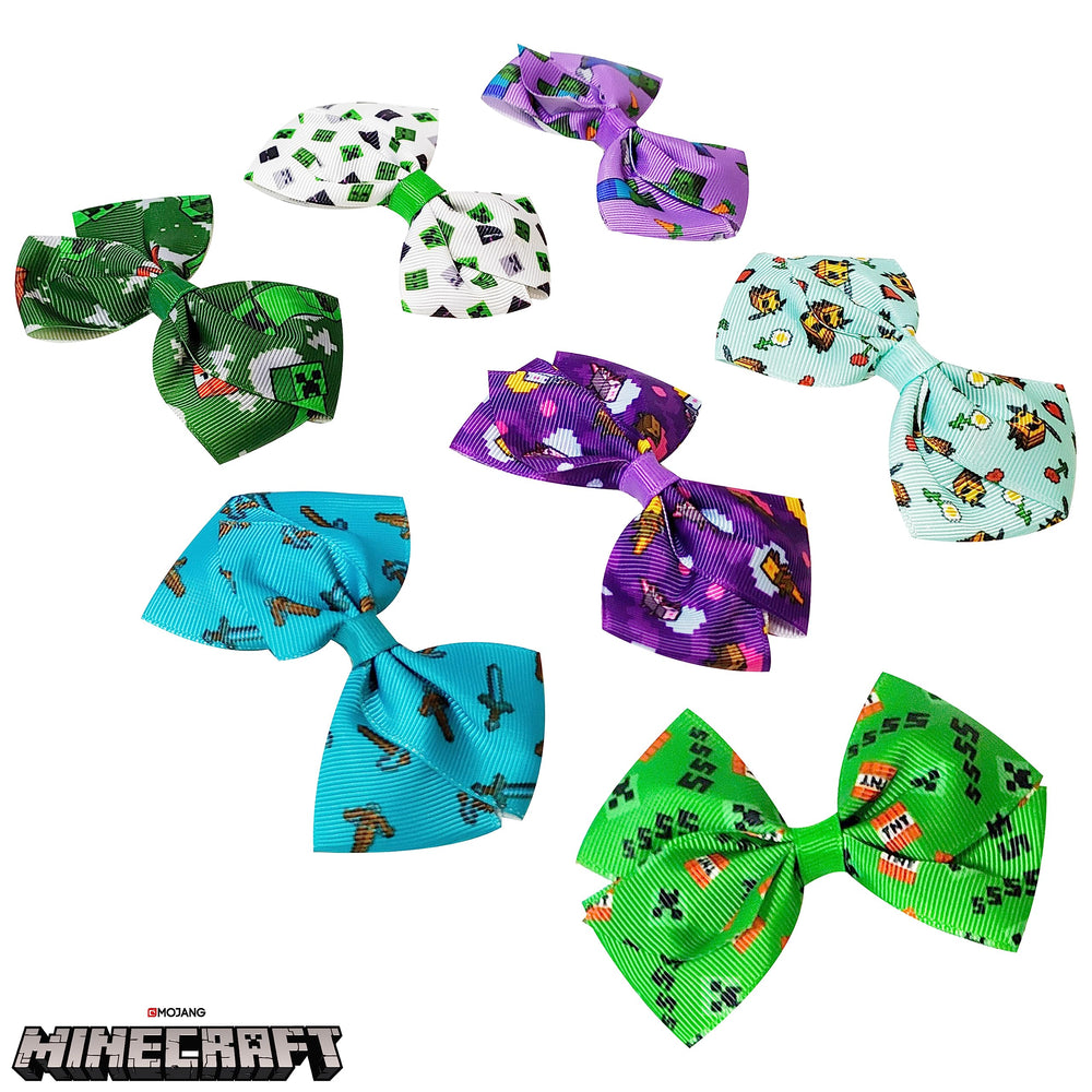 LUV HER Minecraft bows with alligator clips for steady styling.