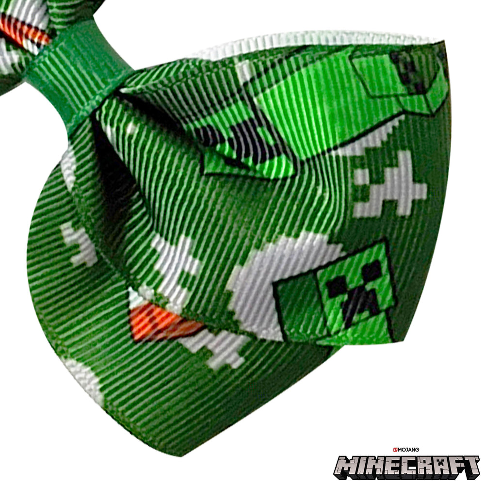 LUV HER multicolor Minecraft bows on card for easy gifting and display.