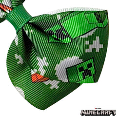LUV HER multicolor Minecraft bows on card for easy gifting and display.