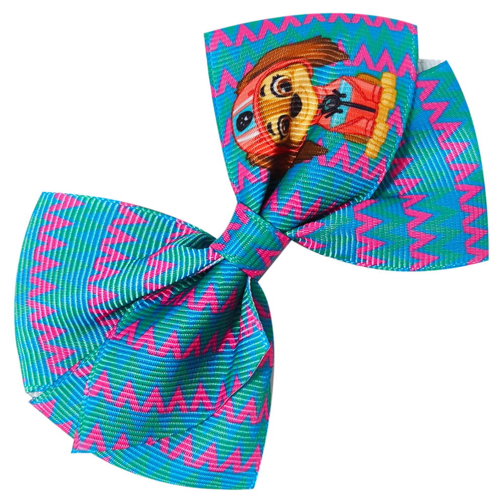 LUV HER Paw Patrol alligator clip with Chase print secures braids for adventures