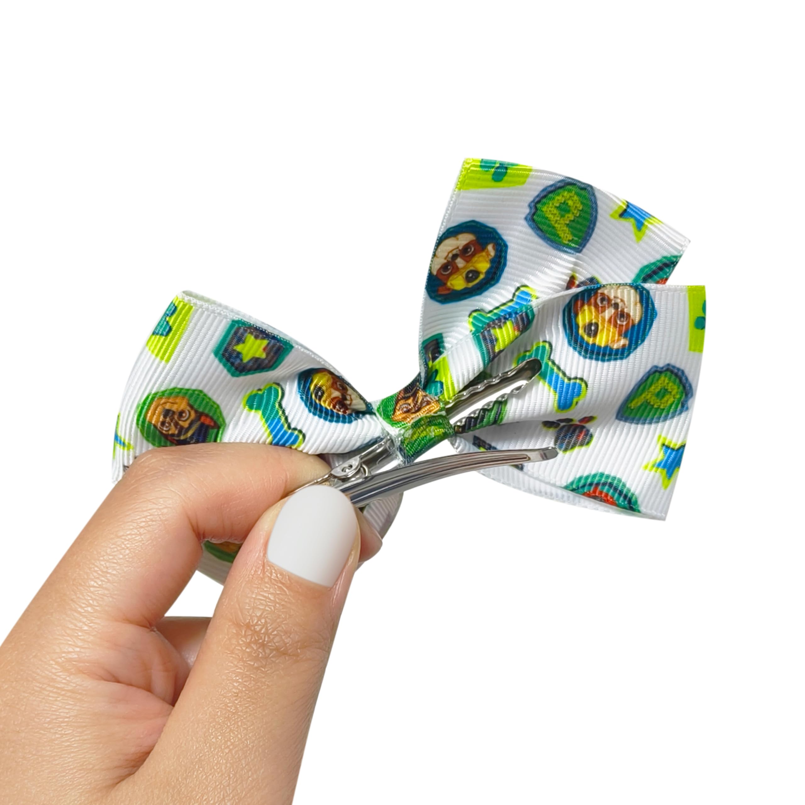 LUV HER Paw Patrol alligator clip with Marshall print adds color while staying put