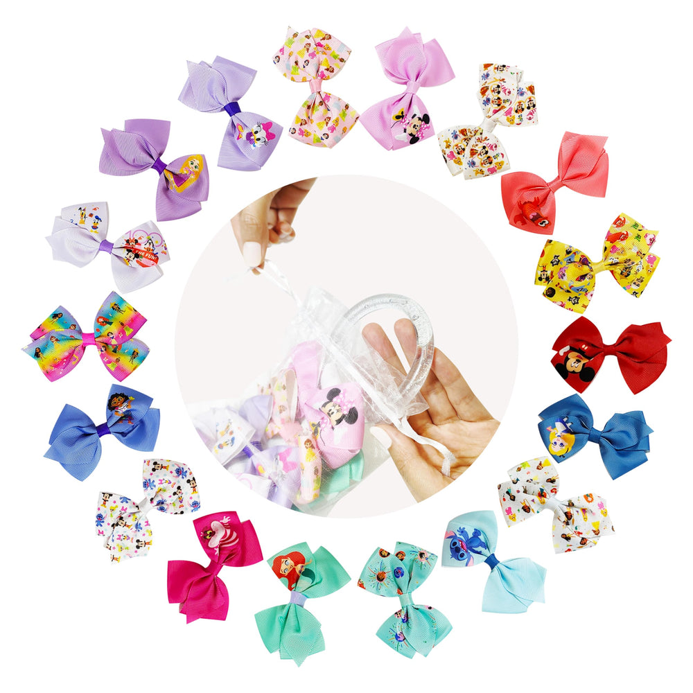 LUV HER soft-material bows closeup highlighting gentle texture and hair-friendly fabric.