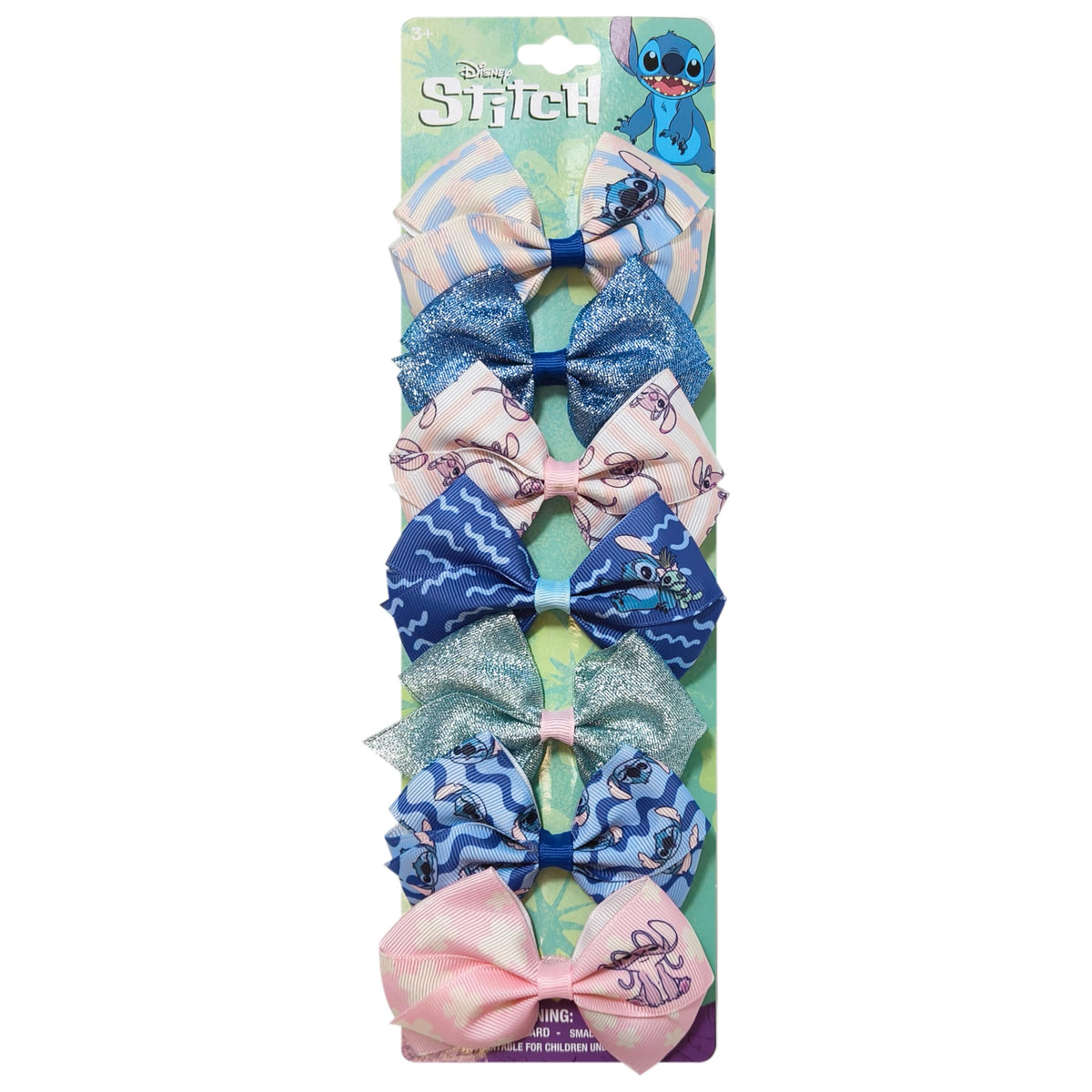 LUV HER Stitch bows on card, keeps hair neat for daily wear