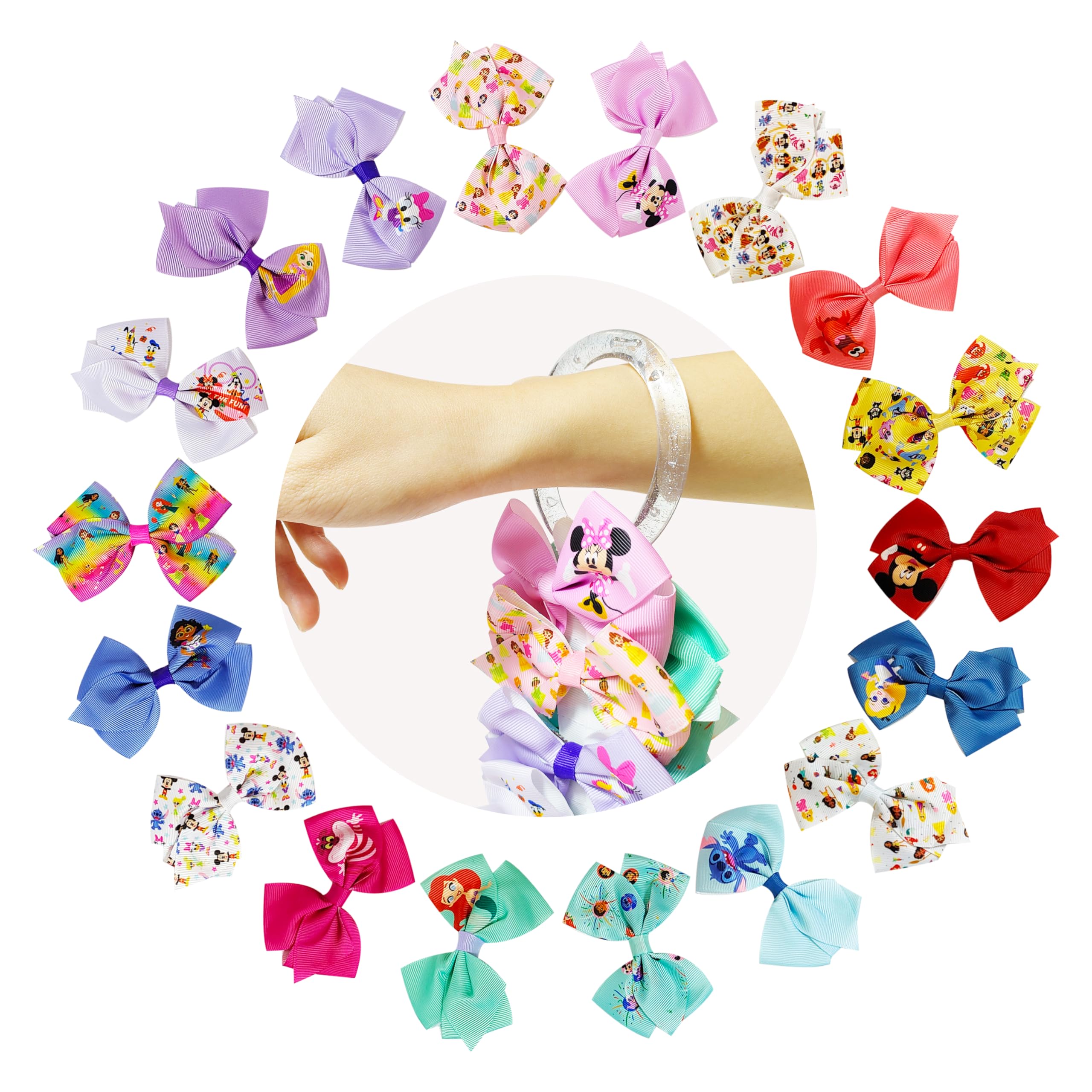 LUV HER string bag bow holder with hanger for easy storage and display.