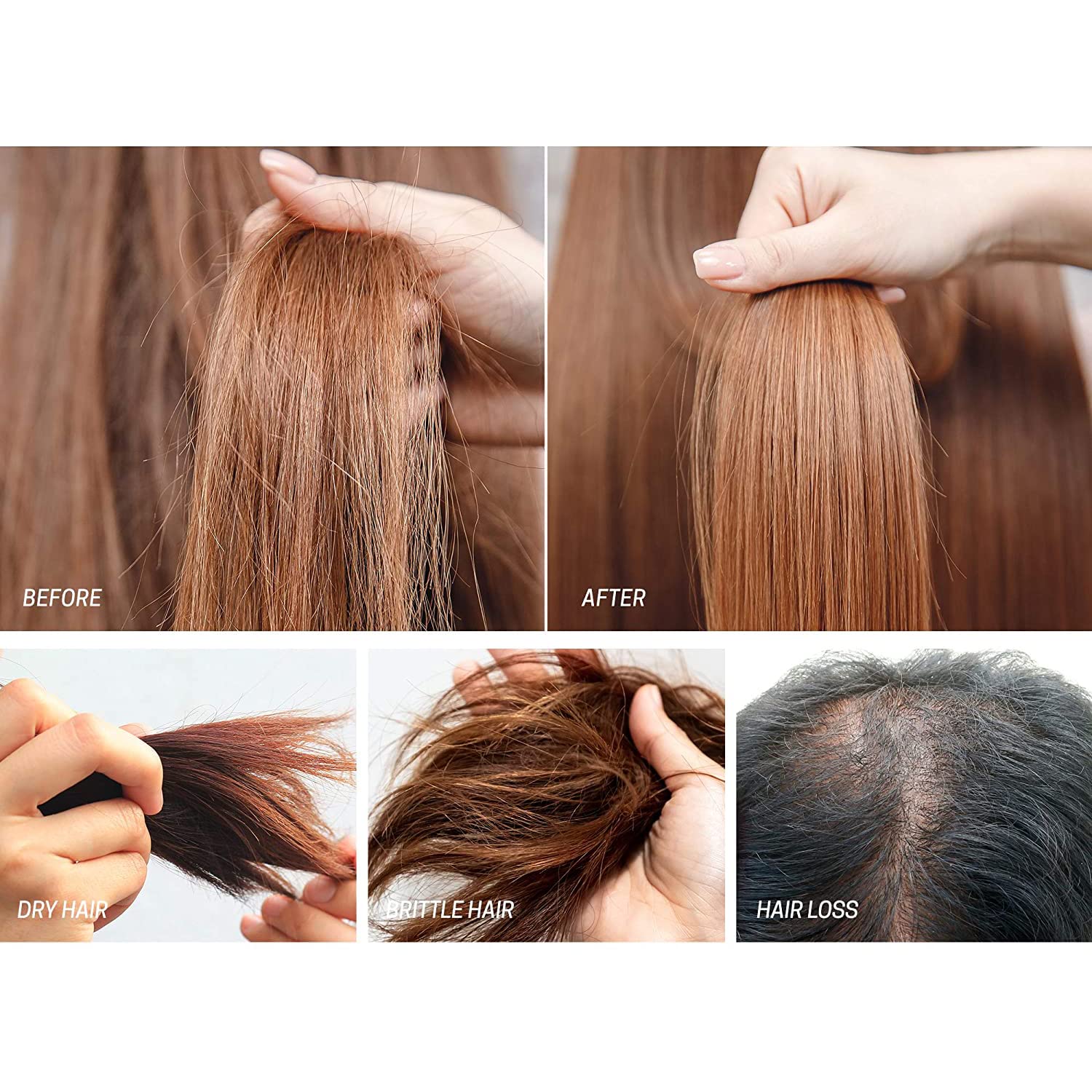 Luv Me Care Biotin Hair Growth Oil texture close-up shows light, non-greasy finish.