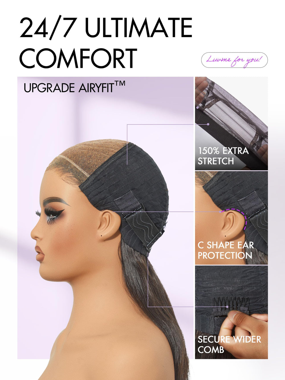 LUVME HAIR 12in short wig front profile for quick, confident everyday styling