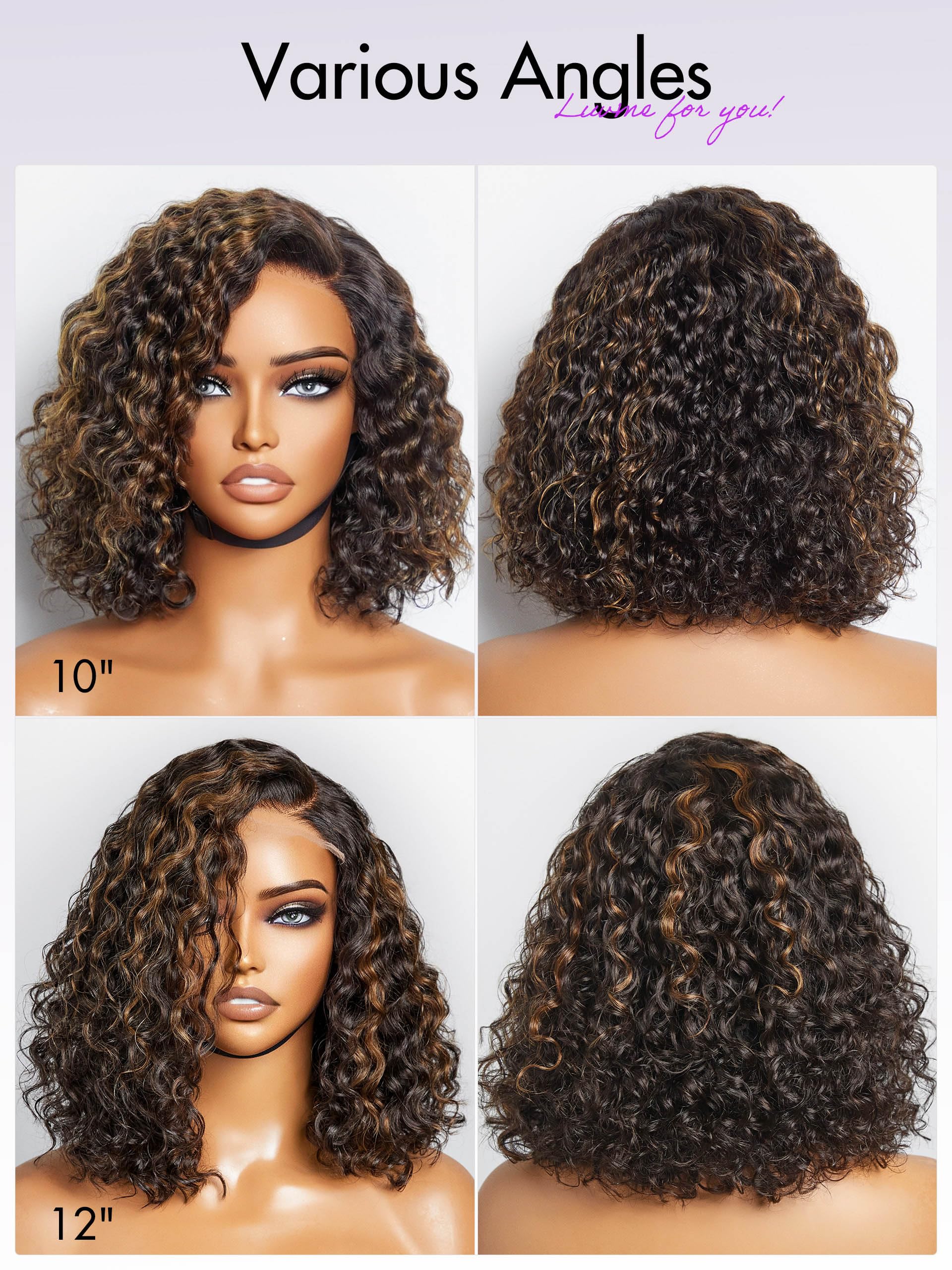 LUVME HAIR blonde-highlighted wig detail adds dimensional styling options