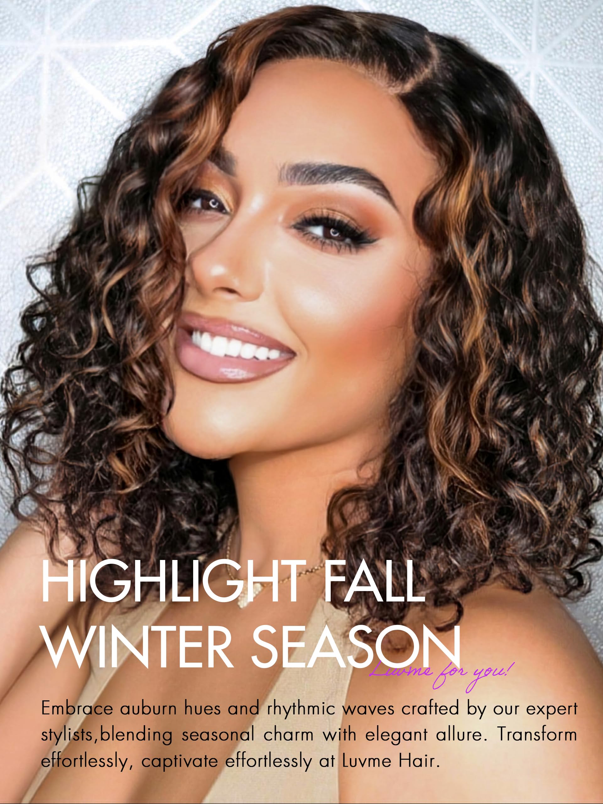 LUVME HAIR side view shows secure glueless fit for all-day comfortable use