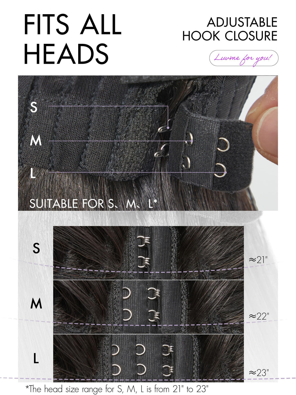 LUVME HAIR 7x6 closure demonstrates expanded coverage for versatile parting