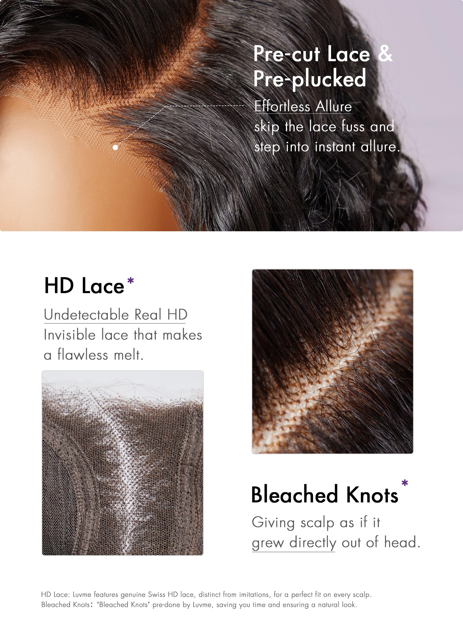 LUVME HAIR 8-inch curly wig pre-plucked hairline demonstrates effortless styling