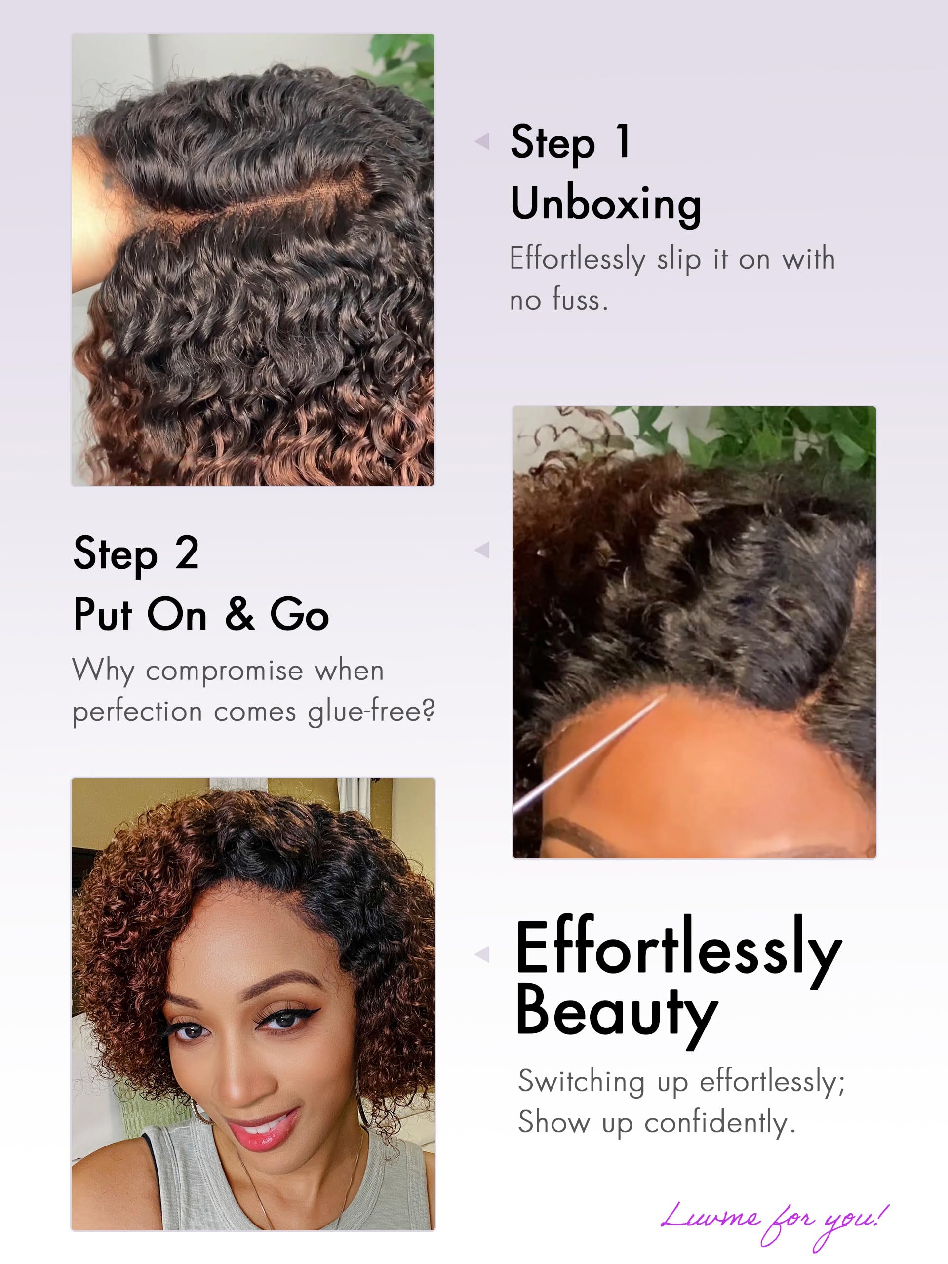 Luvme Hair adjustable cap fit ensures secure, comfortable wear