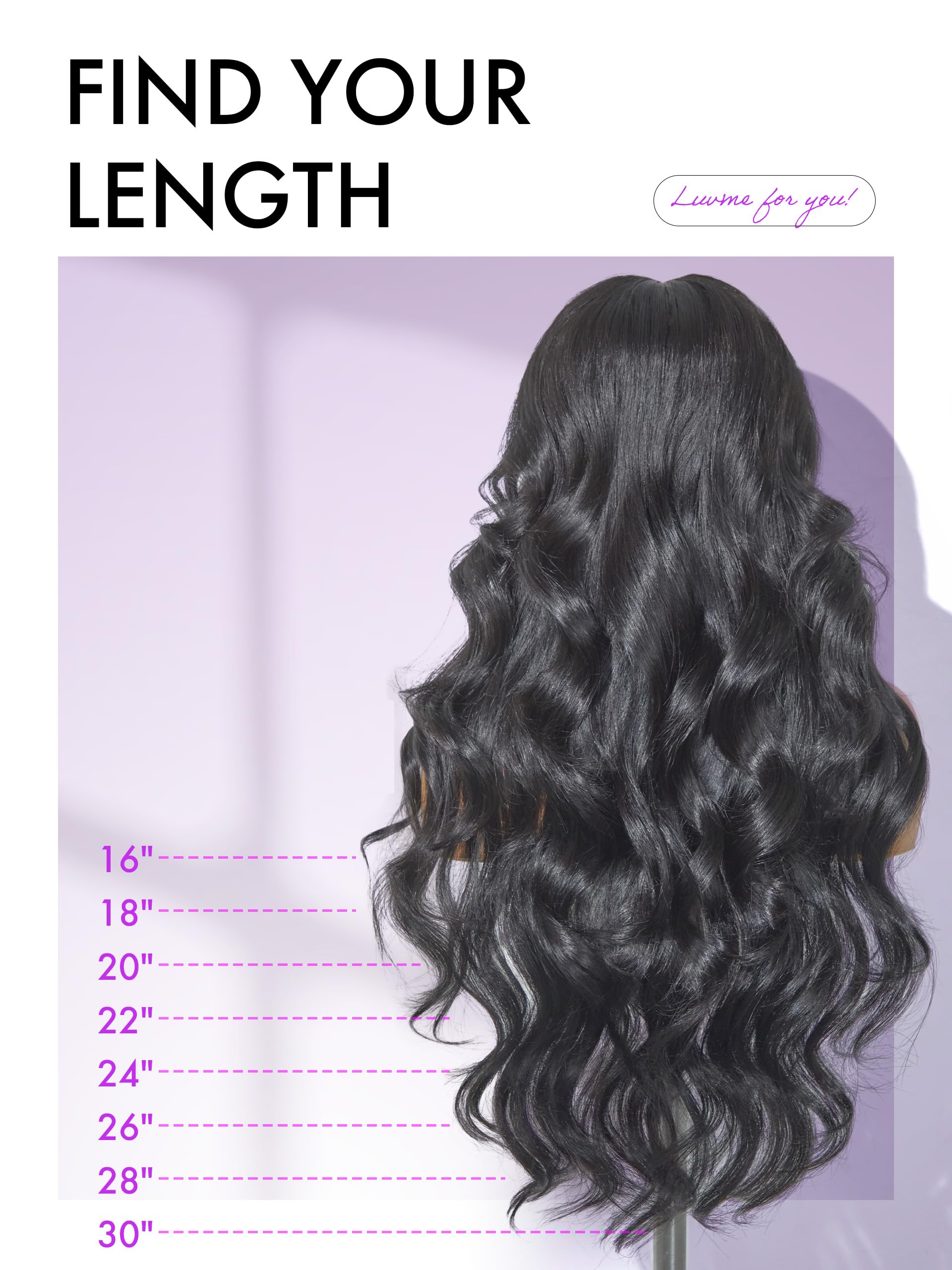 LUVME HAIR All-Day Comfort long black wig ready for morning to night looks.