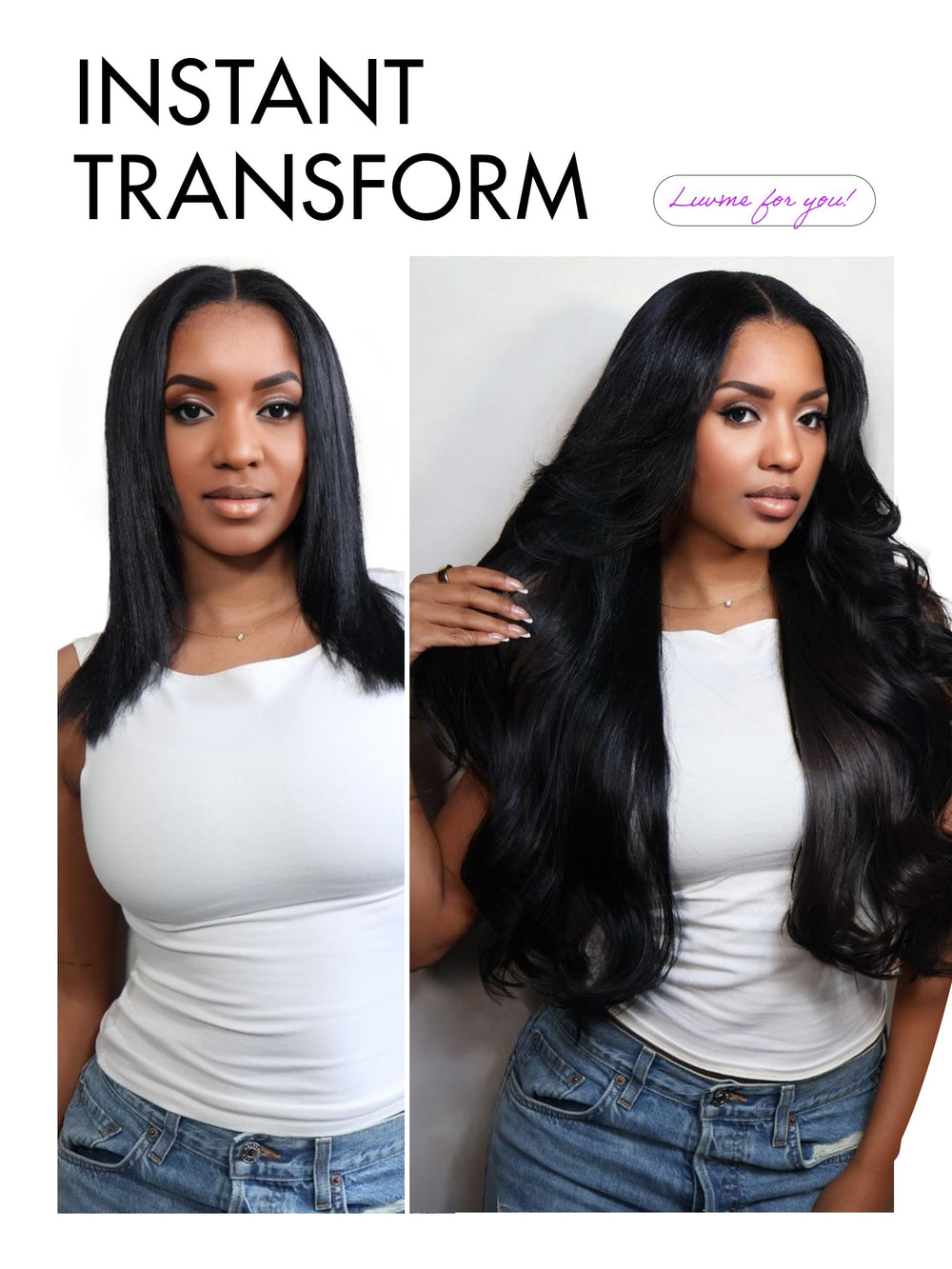 LUVME HAIR All-Day Comfort pre-bleached knots for a seamless, ready-to-wear look.