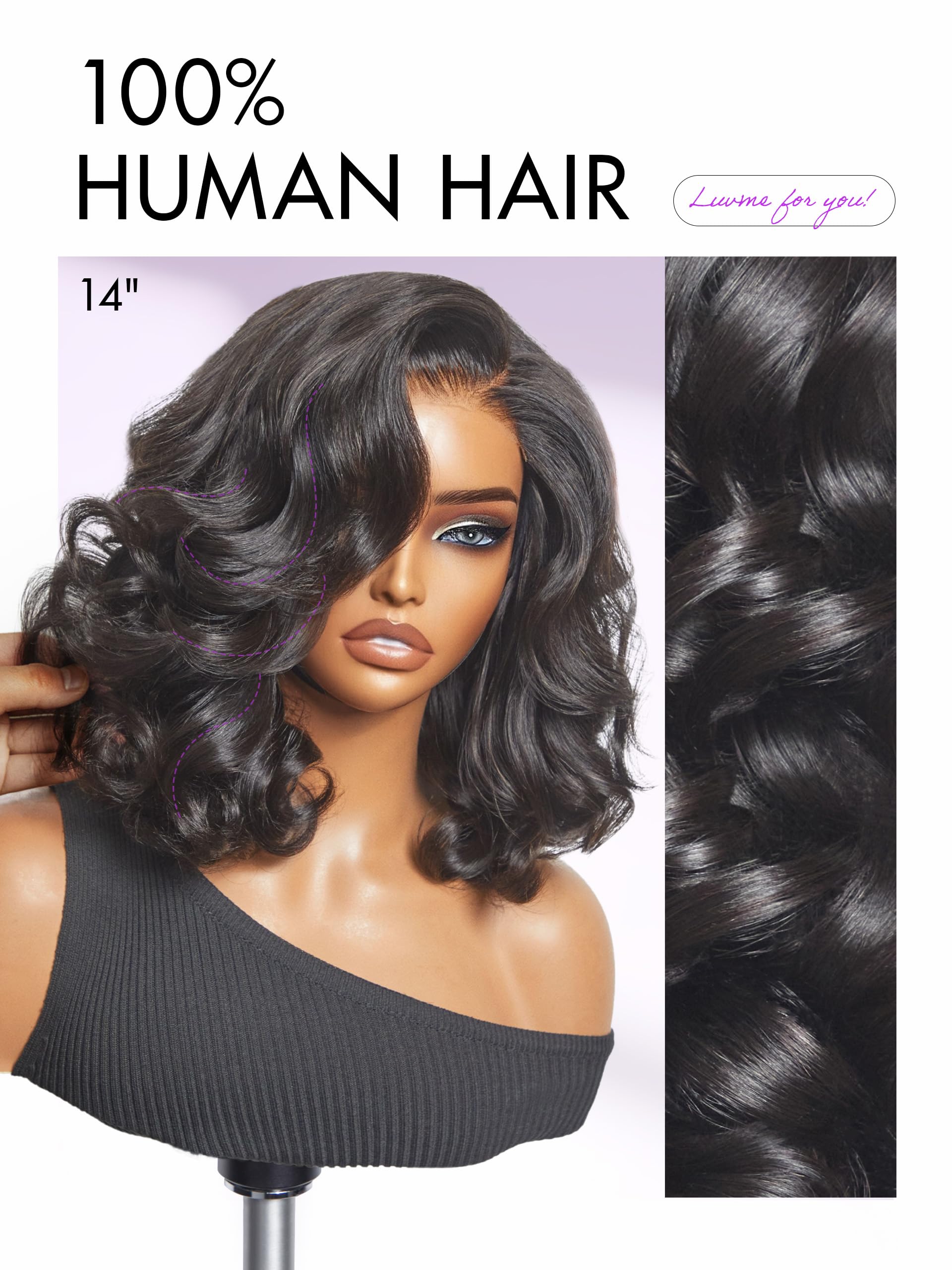 LUVME HAIR black wig shows smooth shine and healthy texture.