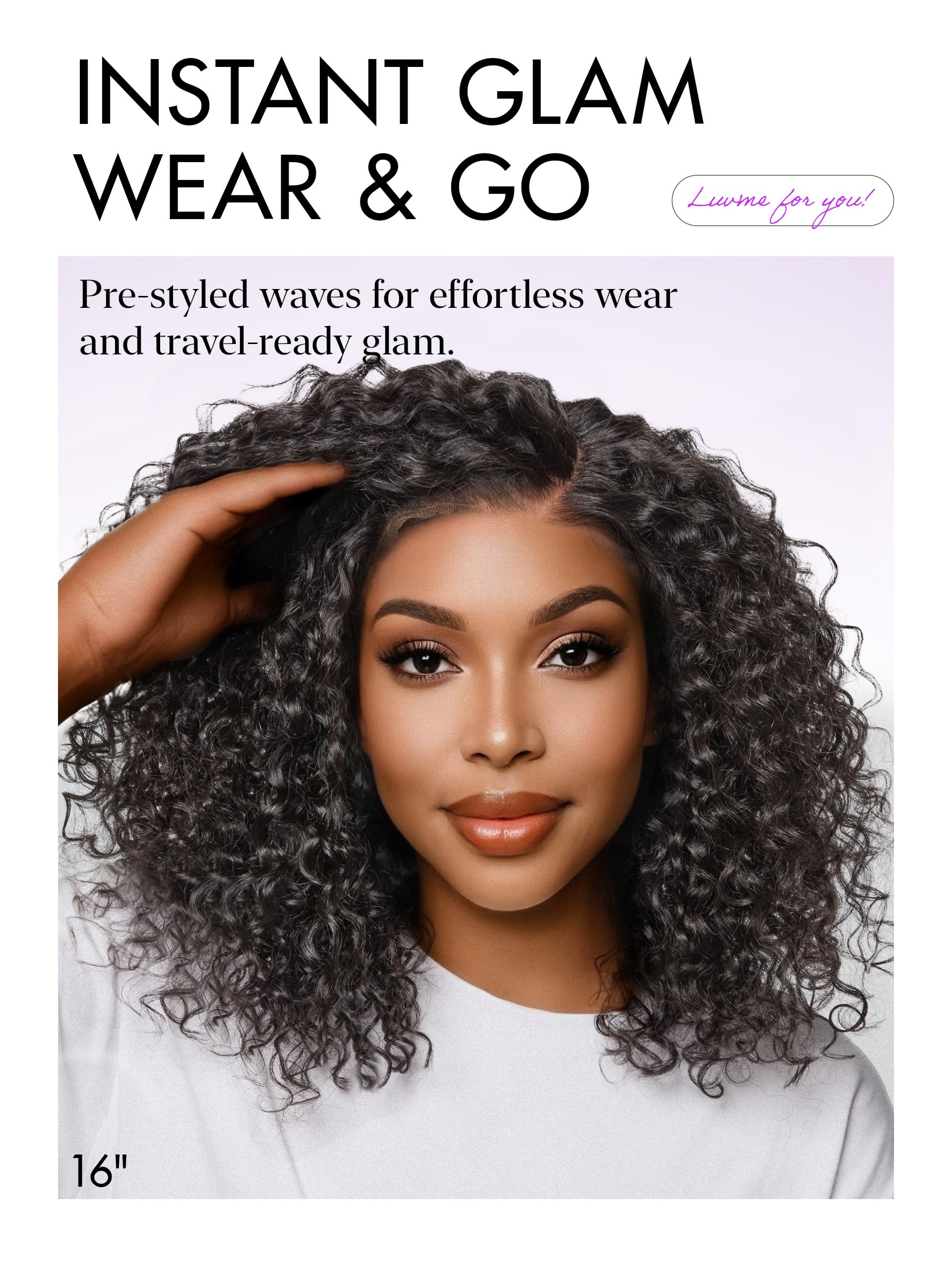 LUVME HAIR breathable cap with side-part wig for daily comfort.