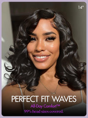 LUVME HAIR glueless lace-front cap close-up demonstrates hassle-free application and secure all-day comfort