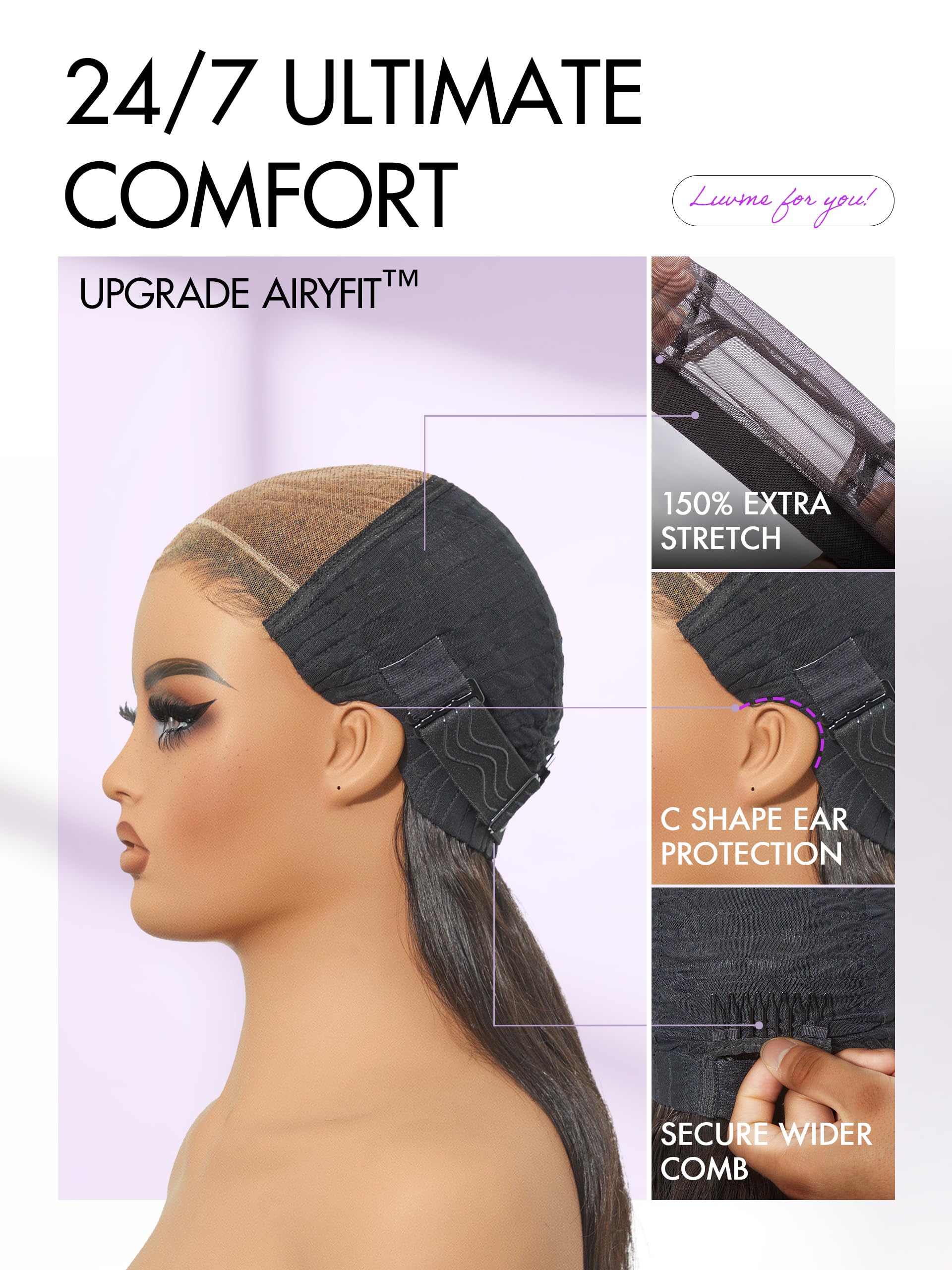 LUVME HAIR human hair waviness offers versatile styling options.