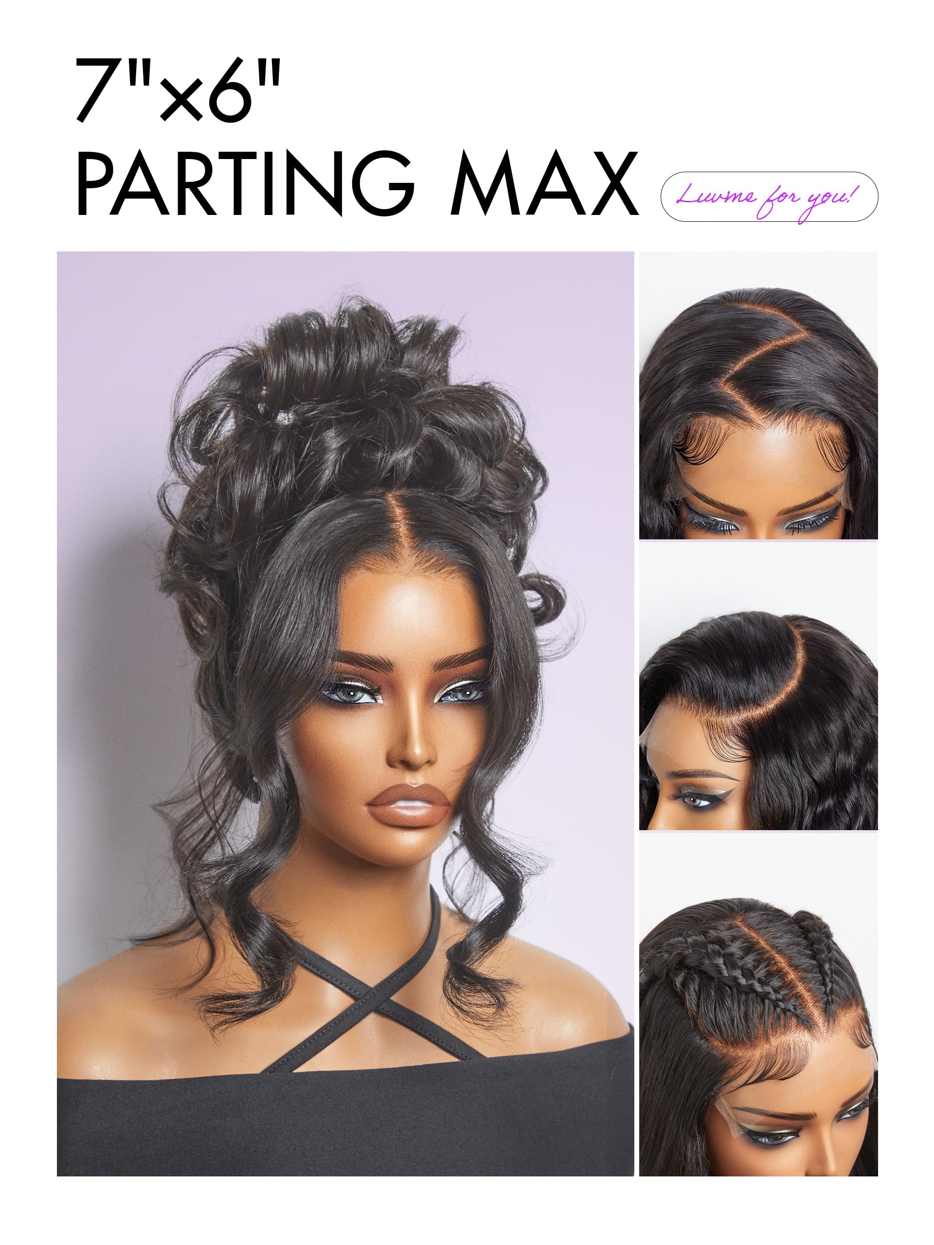 LUVME HAIR lace frontal 18 inch demonstrates seamless blend and flattering length