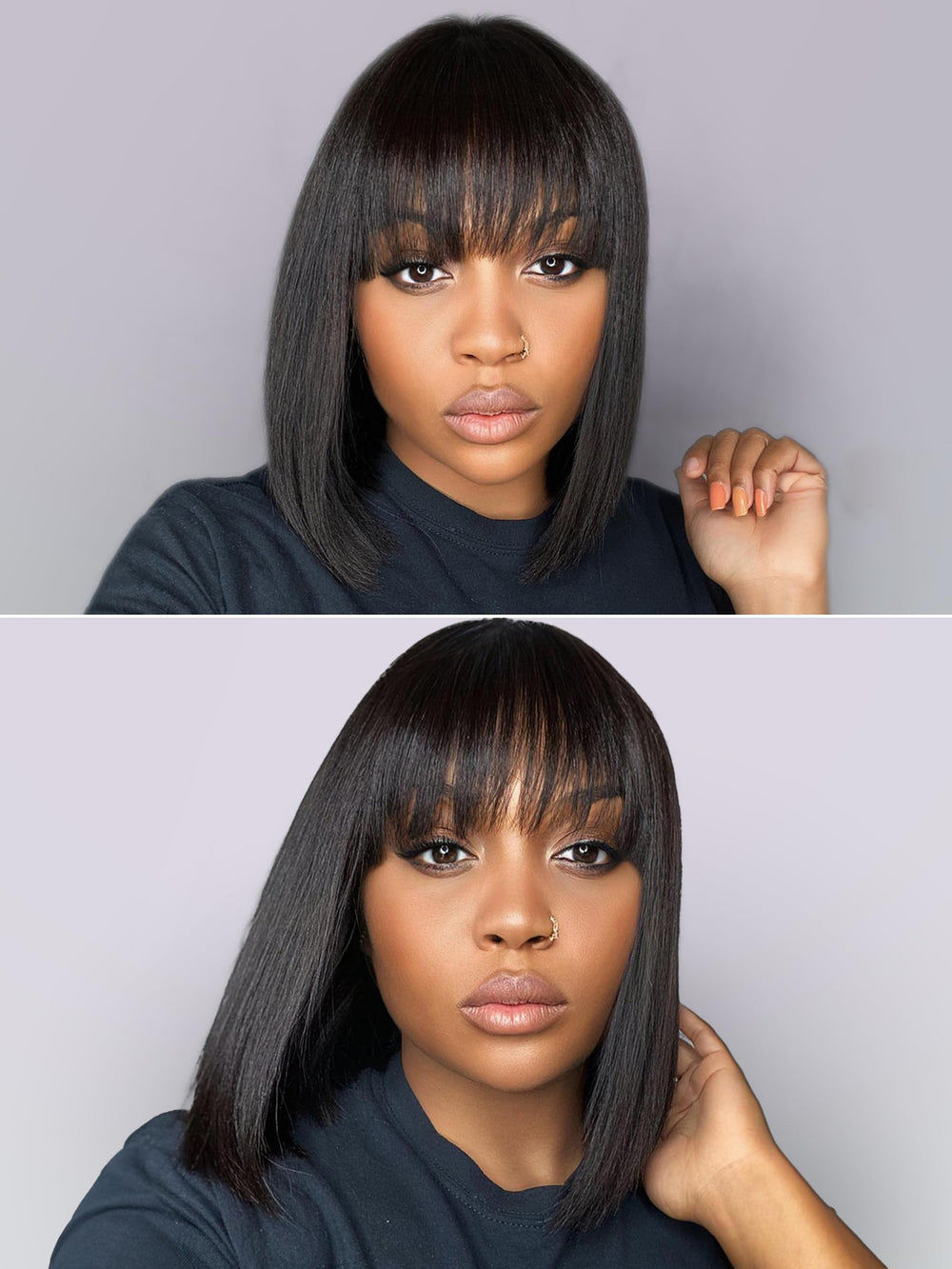 LUVME HAIR short black bob wig versatile for everyday styling