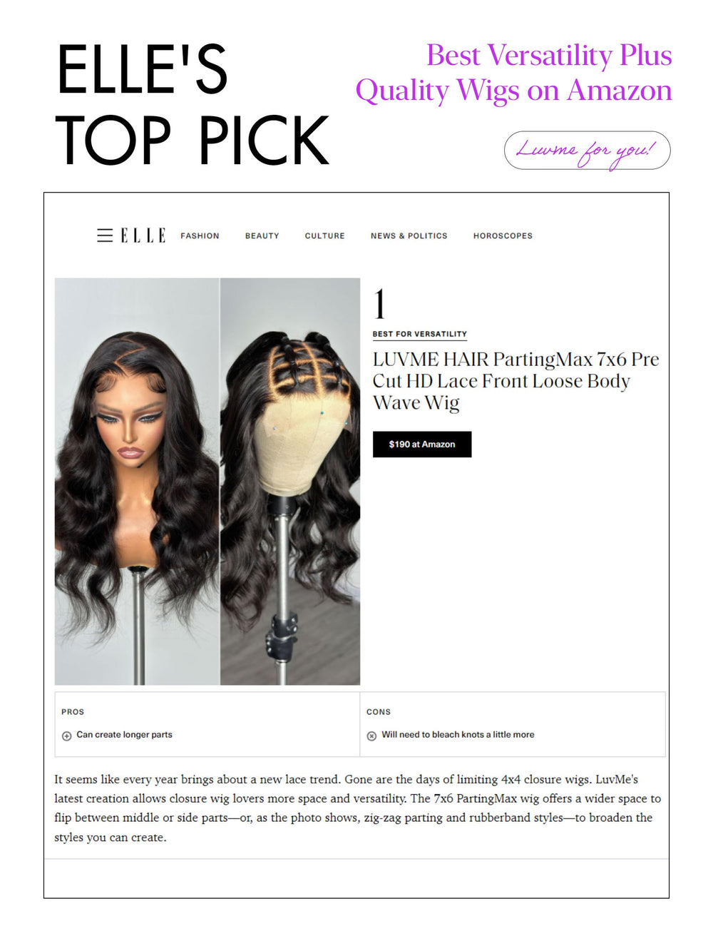 LUVME HAIR virgin human hair closeup emphasizes natural texture and durability