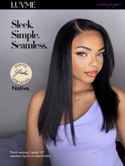 LUVME Remy Brazilian hair clip-ins straight 110g for premium fullness.