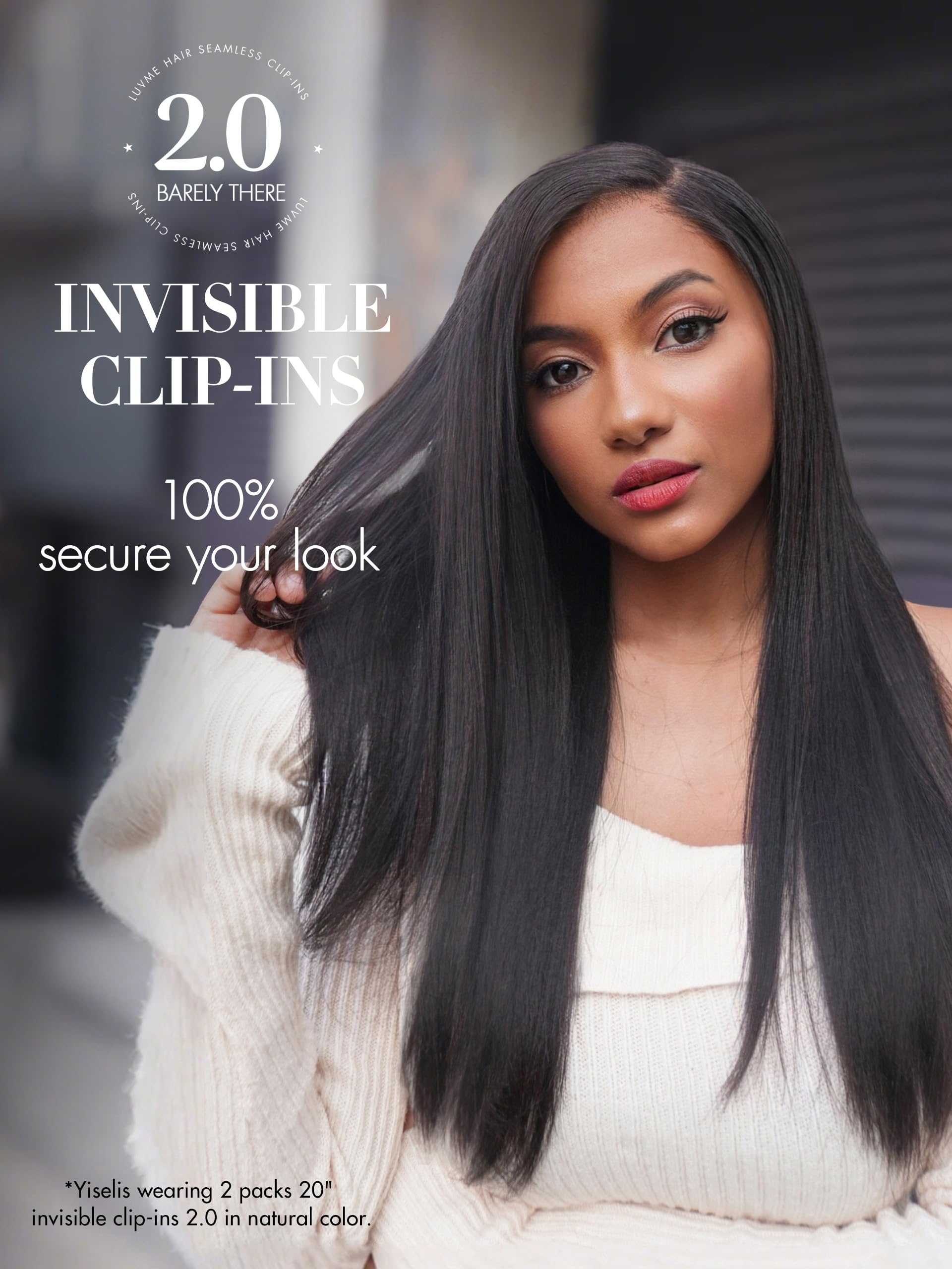 LUVME seamless PU weft clip-in for comfortable, skin-matching invisibility