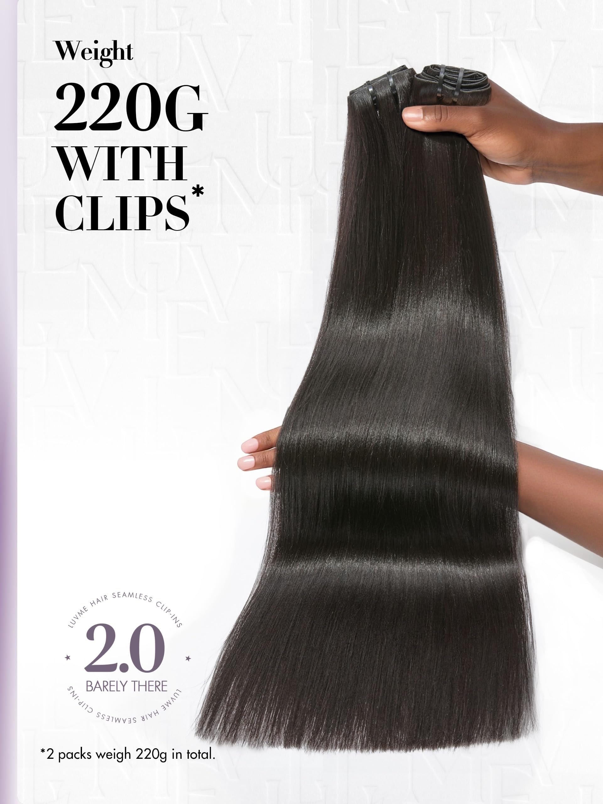 LUVME seamless PU weft lies flat for undetectable scalp integration.