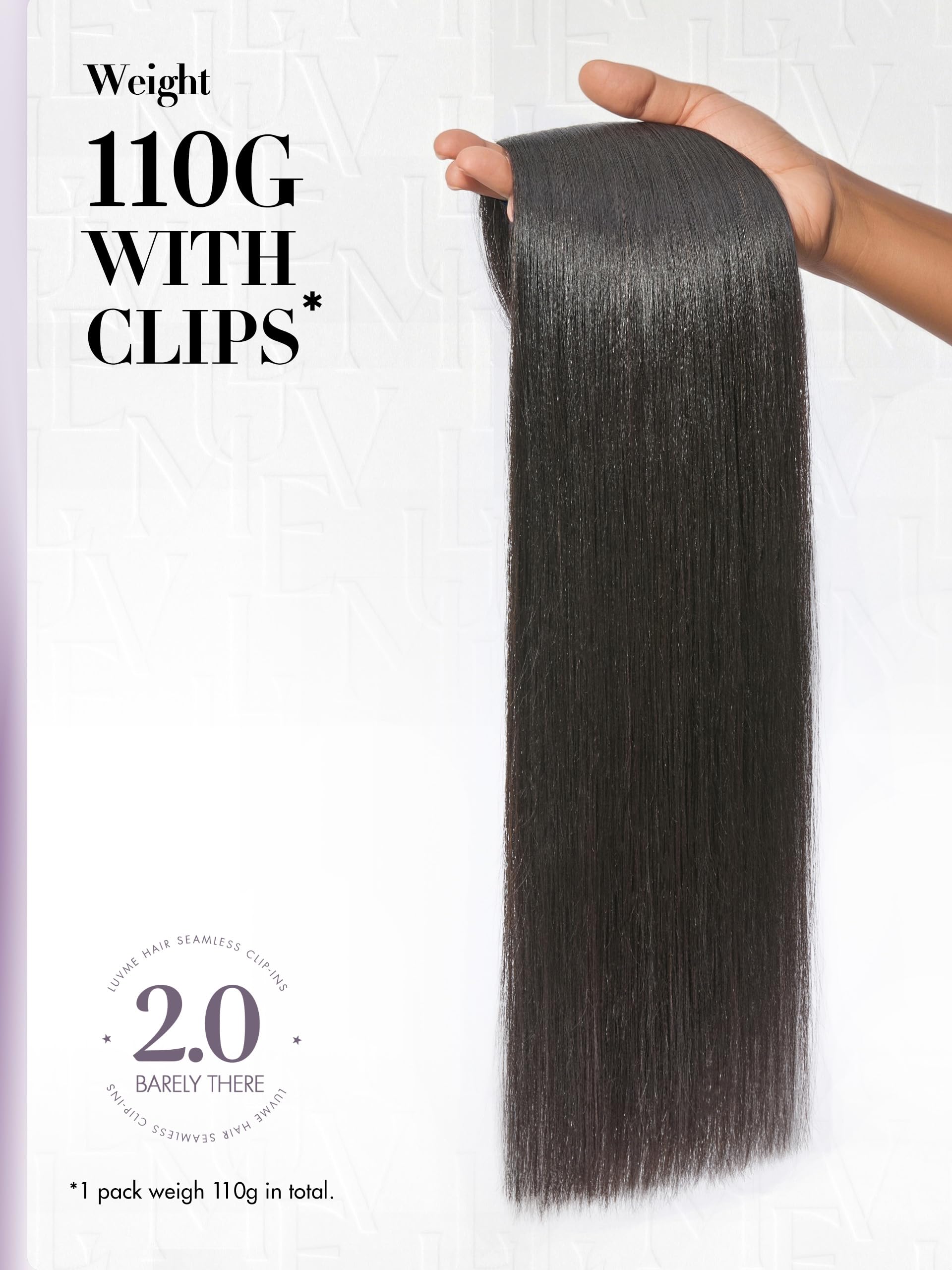 LUVME Yaki straight clip-ins offer versatile texture and easy styling