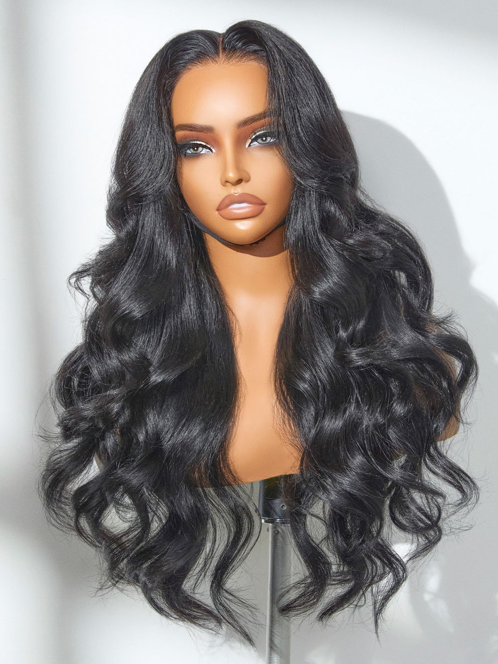 LUVME HAIR All-Day Comfort wig close-up lace front showing pre-plucked natural hairline for ready-to-wear.