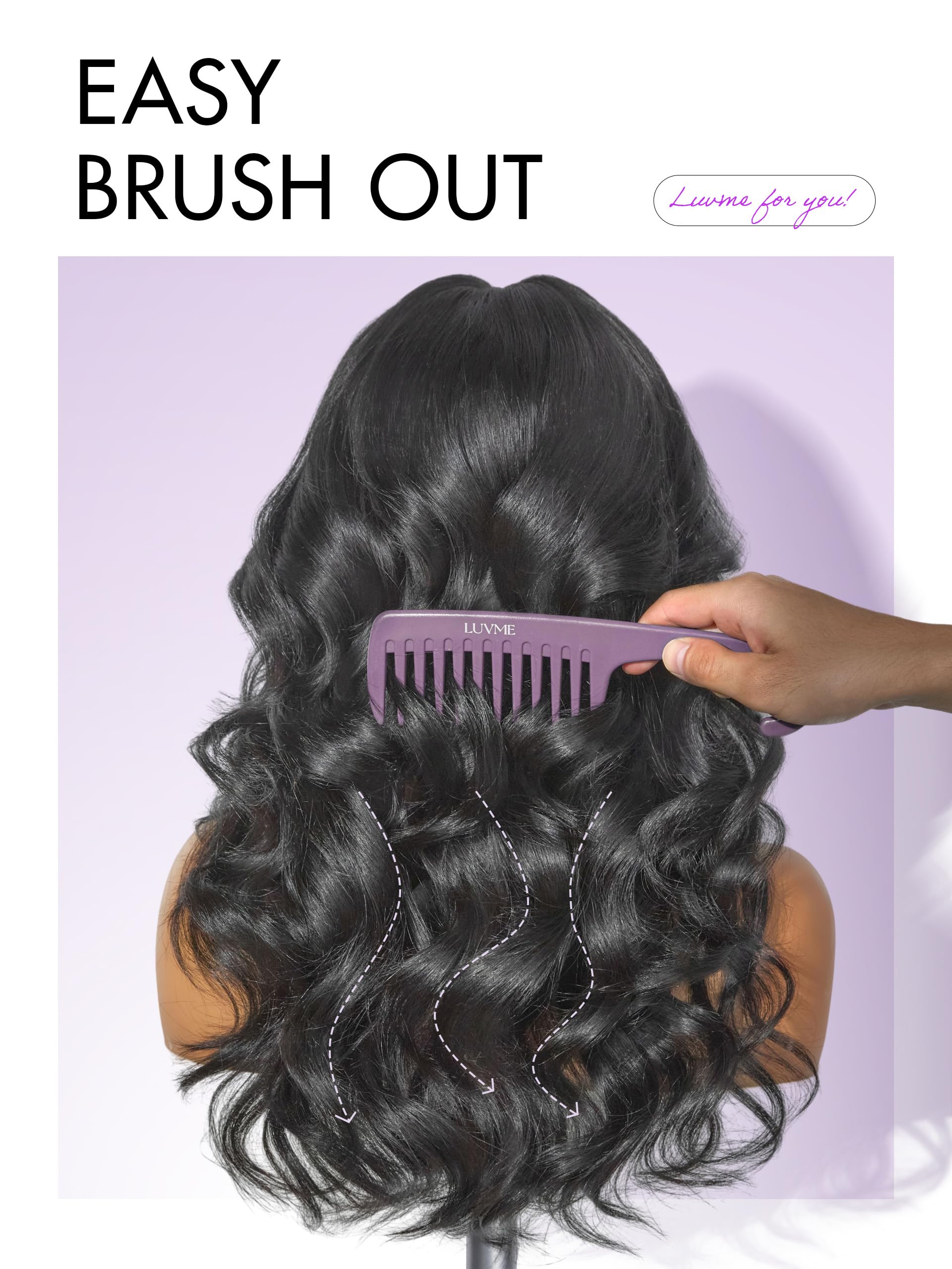 LUVME HAIR All-Day Comfort neck-length wave display on mannequin.