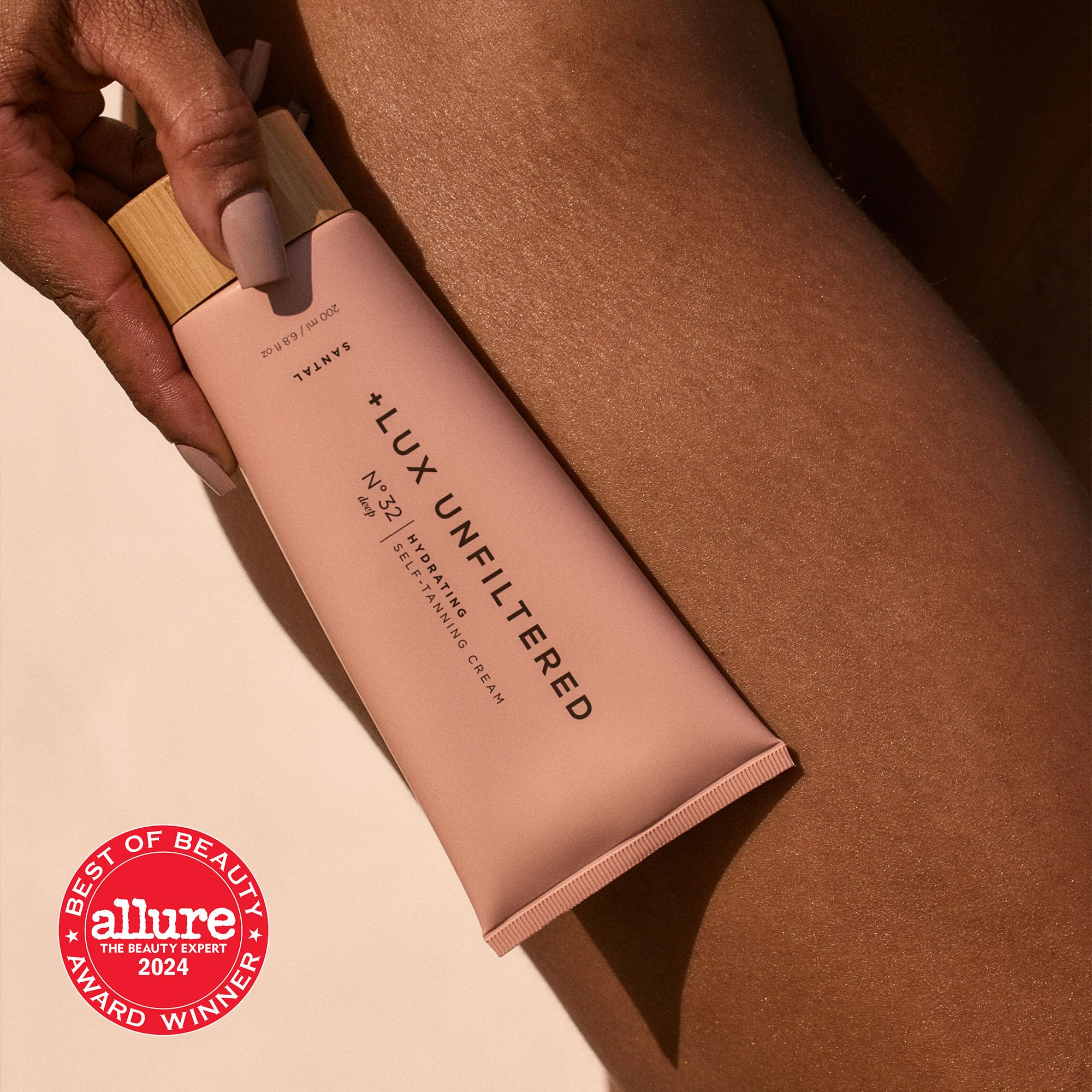 Lux Unfiltered N°32 application-dispense demonstrates quick-dry formula with no transfer to clothes