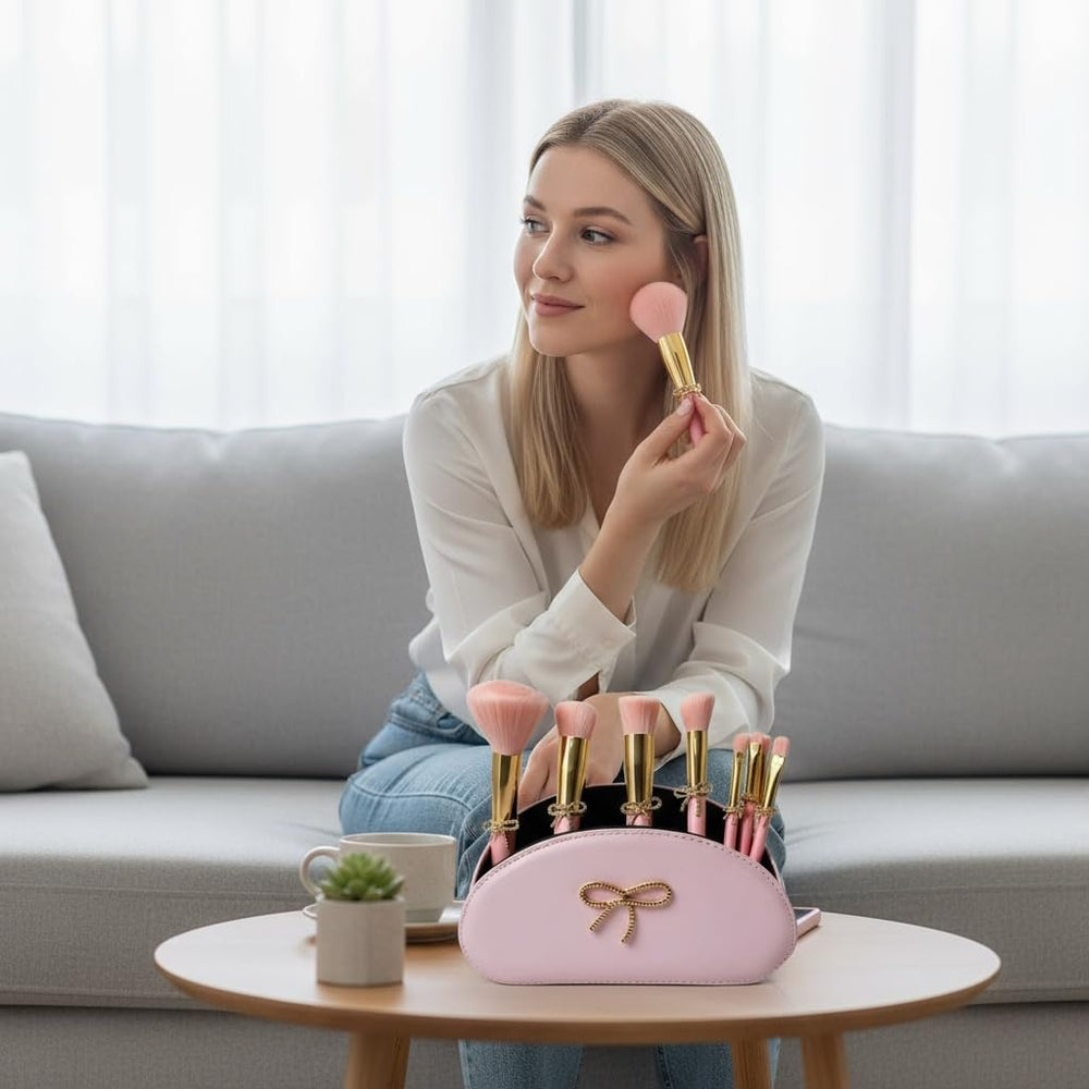 Luxape Bow blush brush for natural color and subtle glow