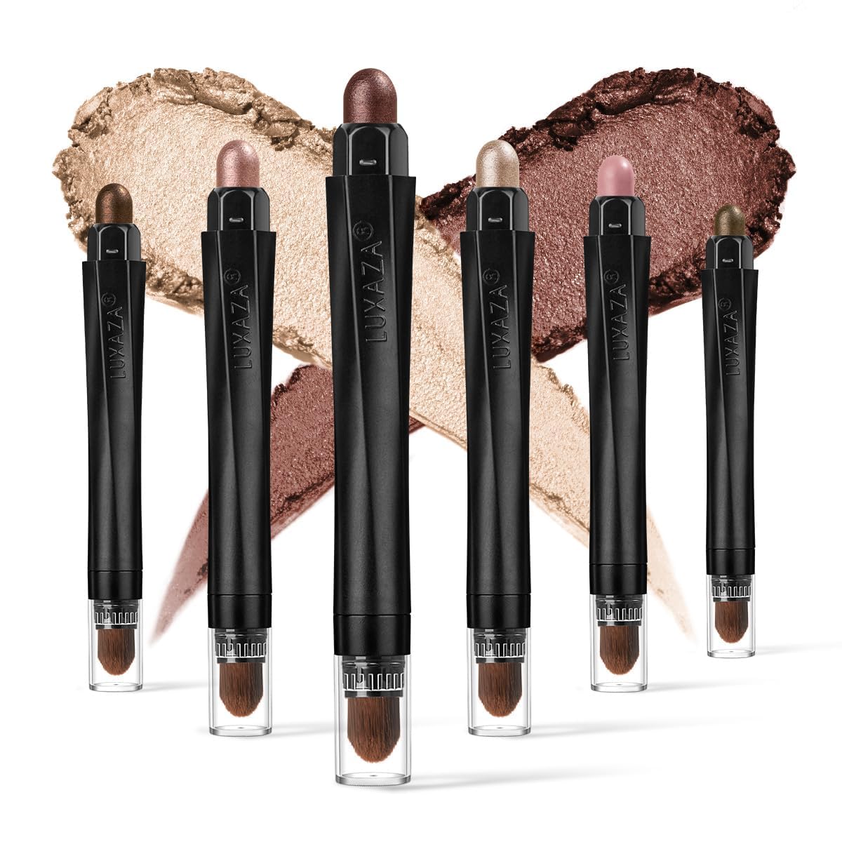 LUXAZA cream eyeshadow set compact for on the go color and quick eye definition