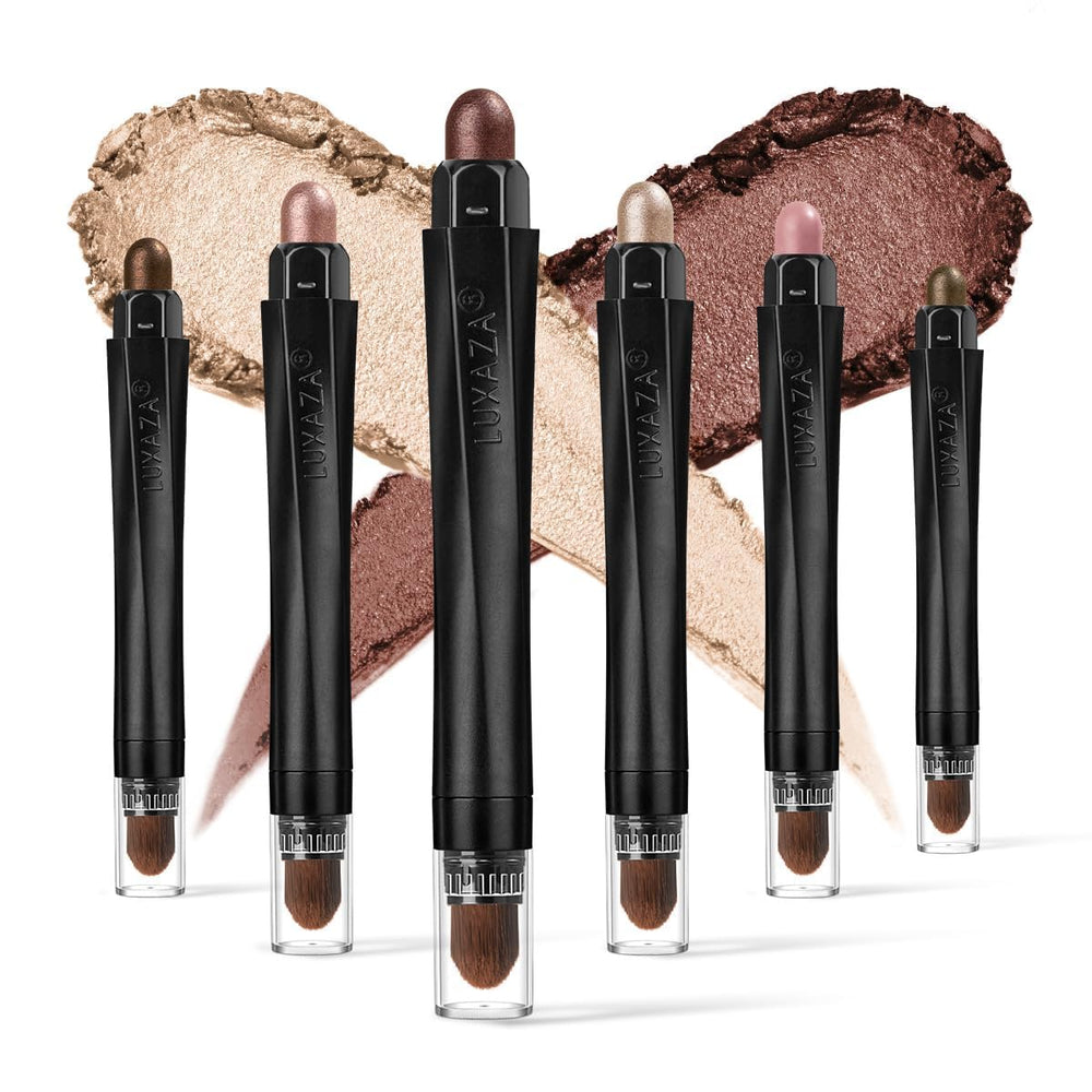 LUXAZA cream eyeshadow set compact for on the go color and quick eye definition